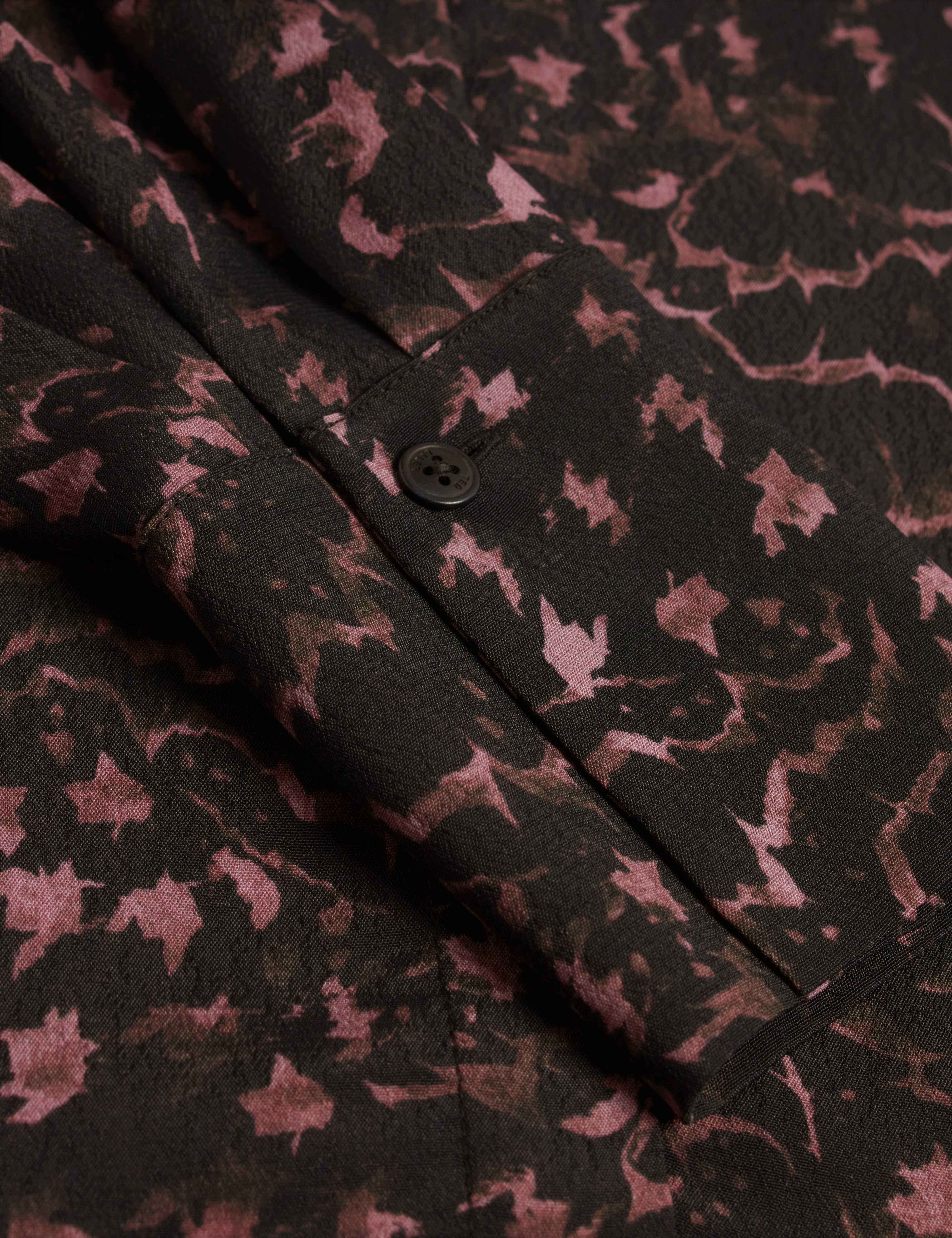 Cobala Long Line Printed Shirt Black - Image 2