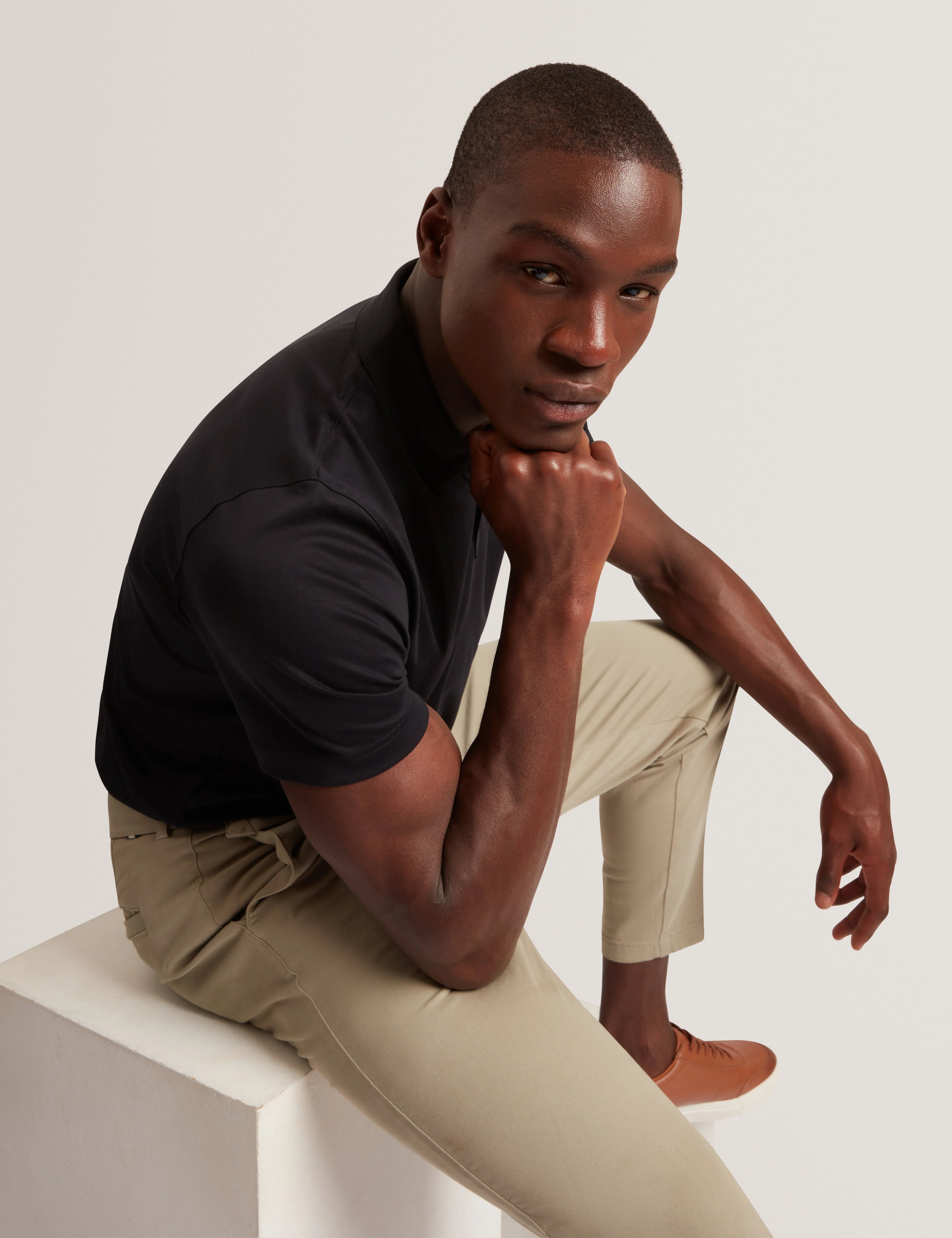 Connall Ss Regular Soft Touch Polo Black - Image 6