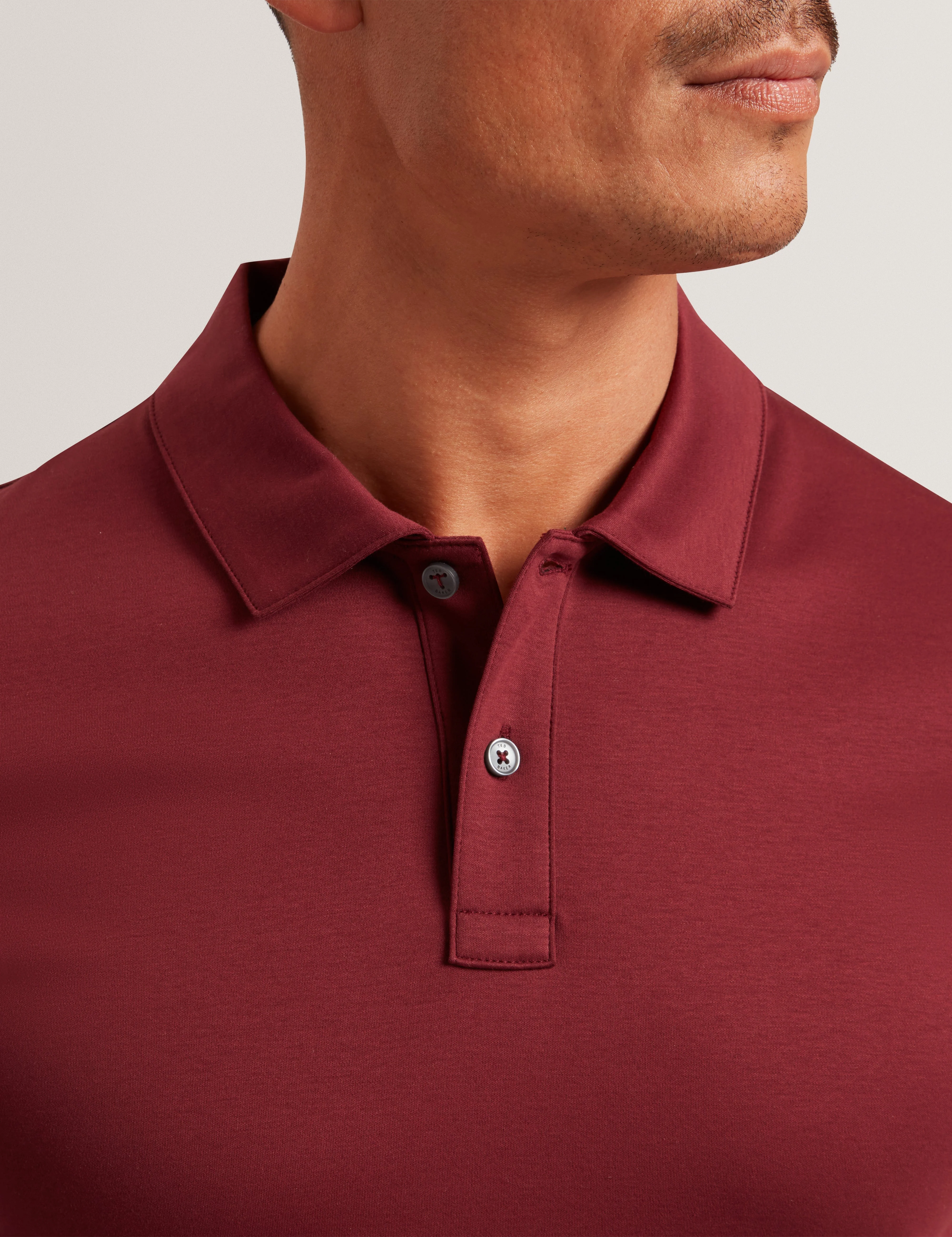 Connall Ss Regular Soft Touch Polo Maroon - Image 4