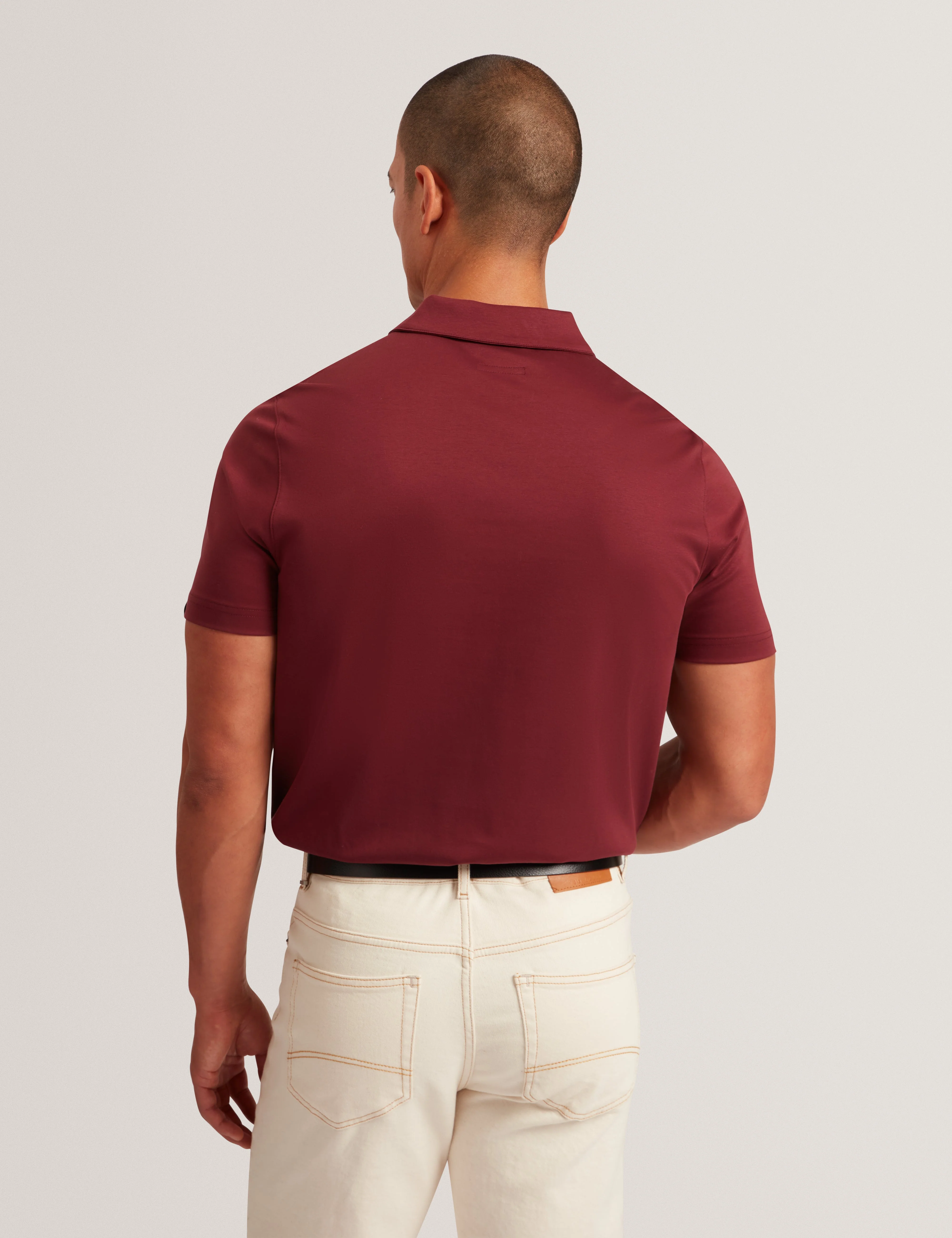Connall Ss Regular Soft Touch Polo Maroon - Image 5
