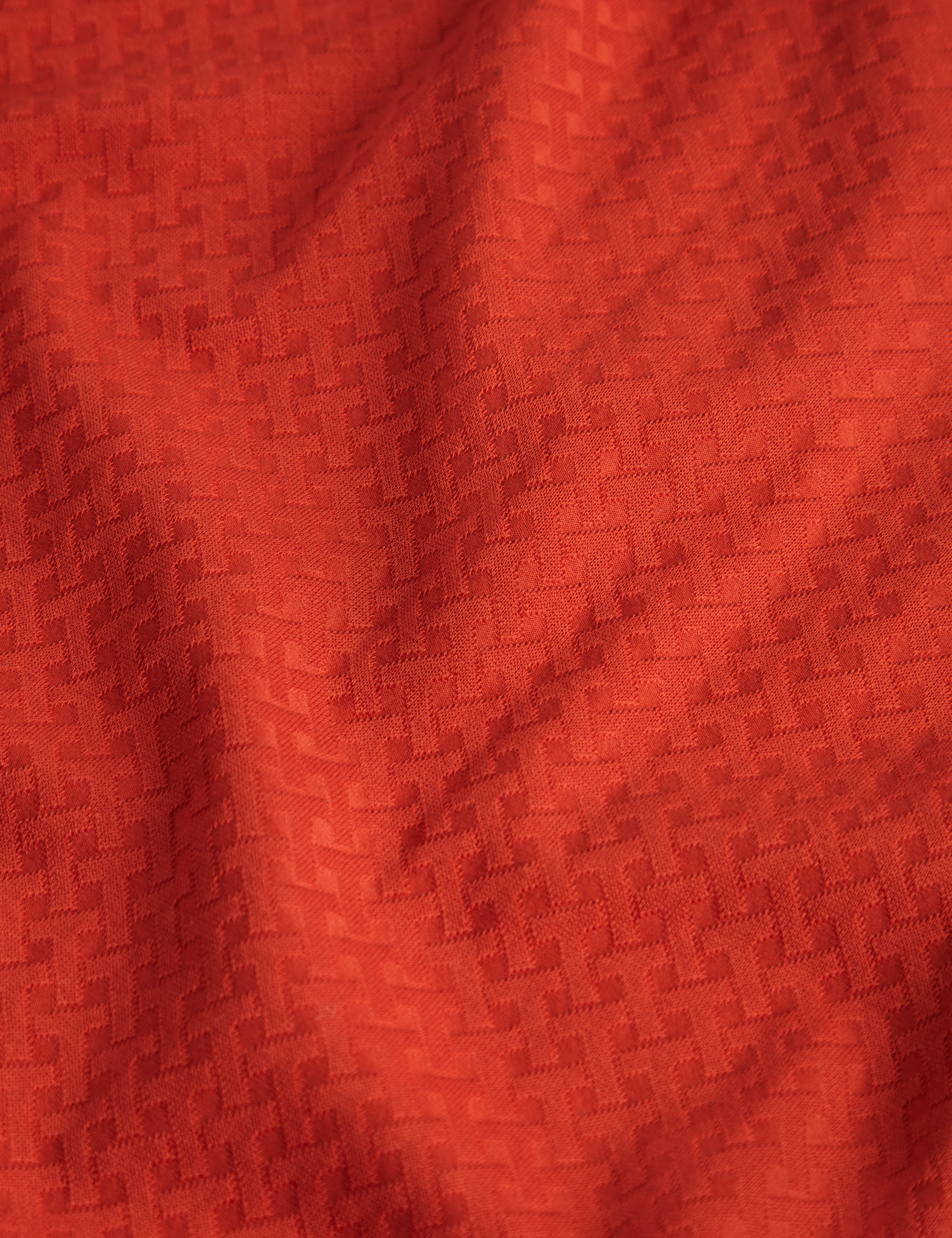Cophen Short Sleeve Regular T Stitch Polo Shirt Dk-Orange - Image 6