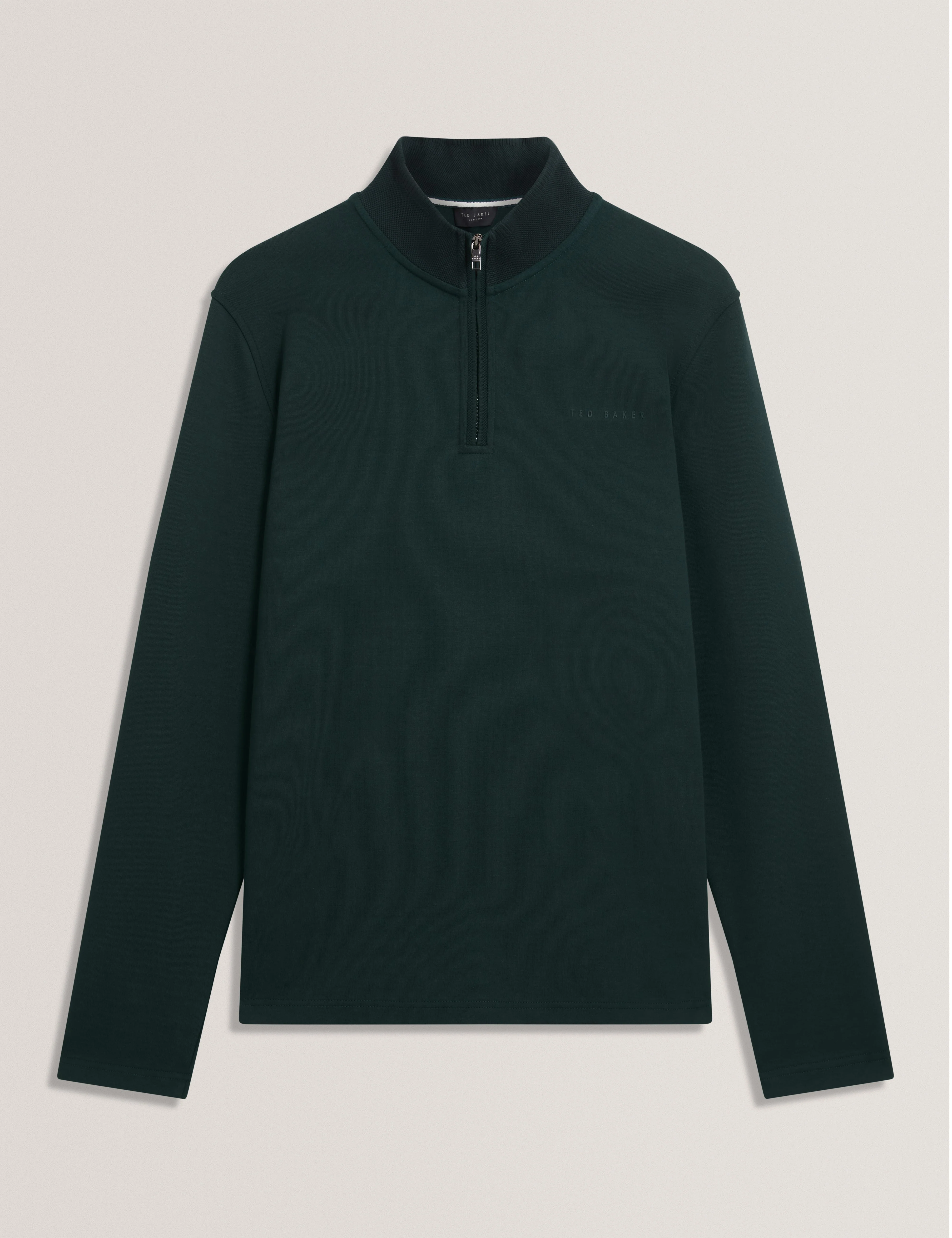 Crabtre Branded Honeycomb Trim Half Zip Dk-Green - Image 7