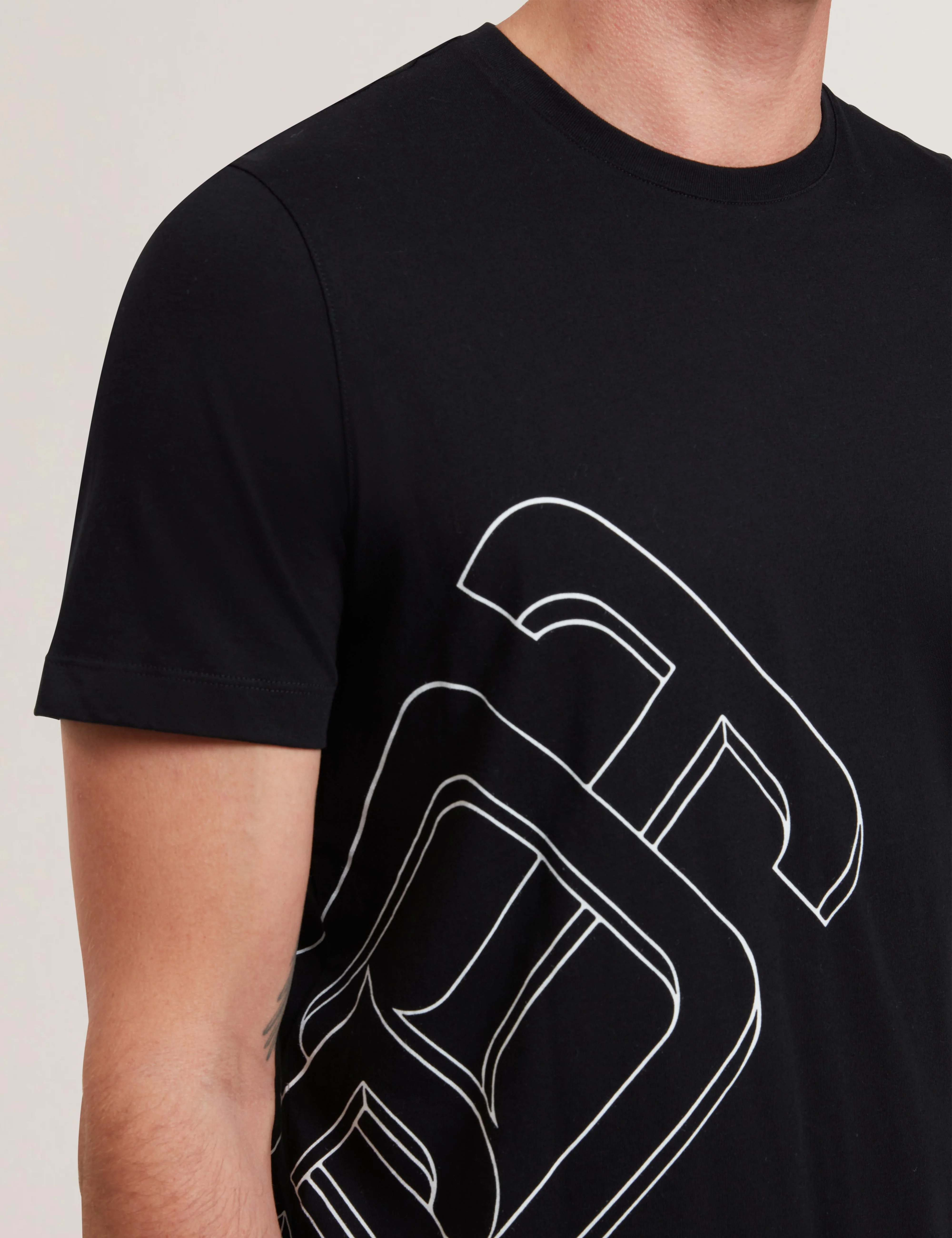 Craigey Short Sleeve Branded Graphic T-Shirt Black - Image 4