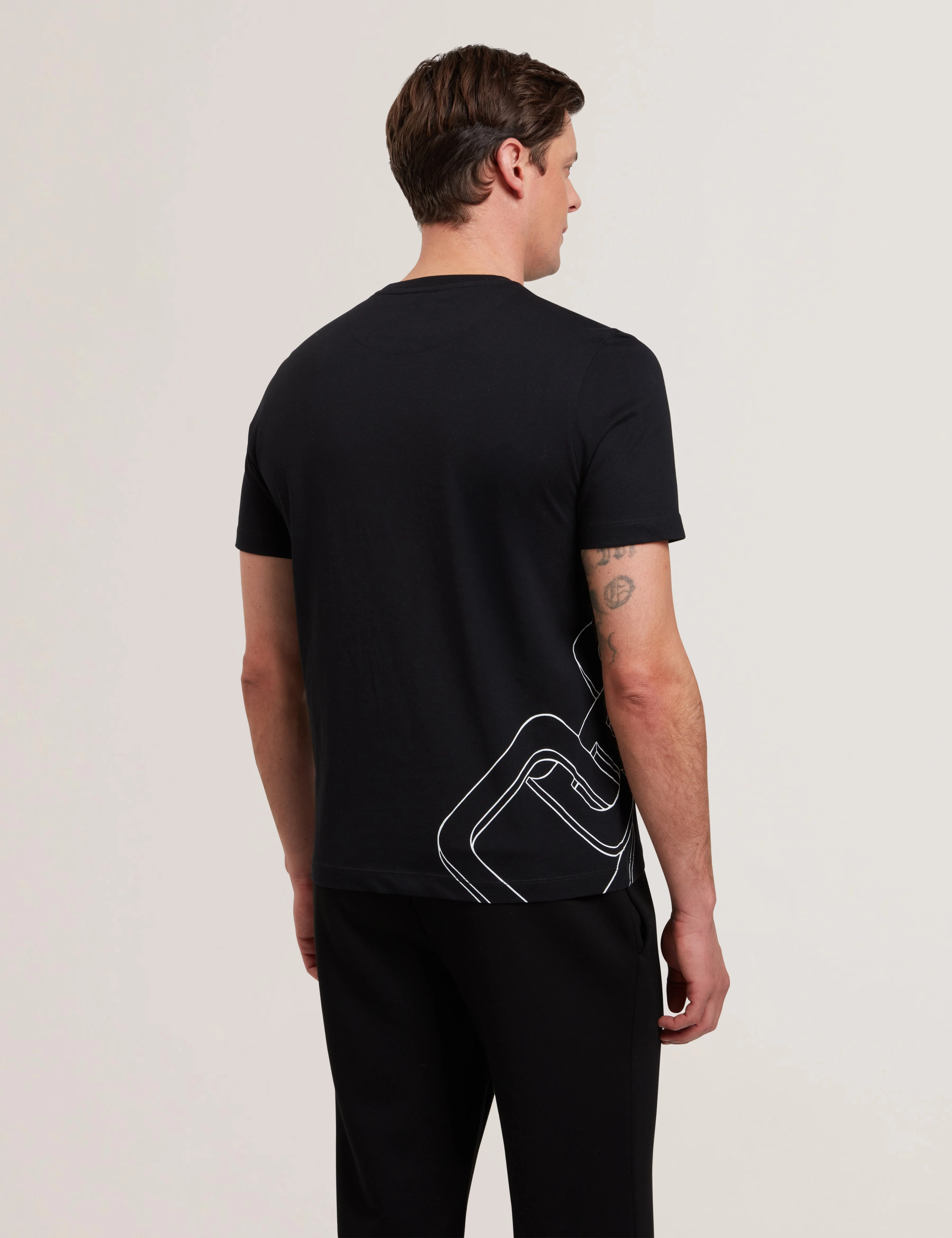 Craigey Short Sleeve Branded Graphic T-Shirt Black - Image 5