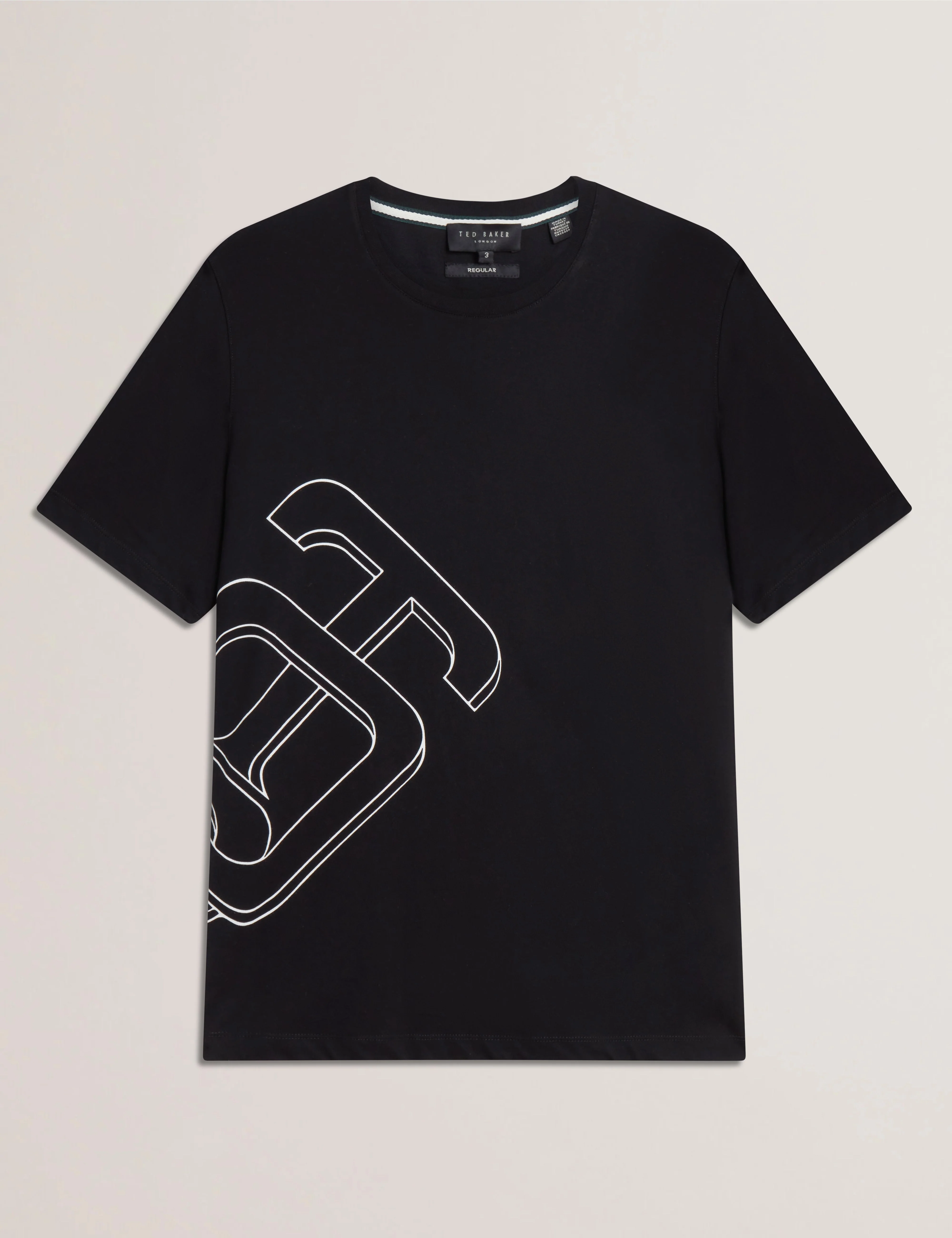 Craigey Short Sleeve Branded Graphic T-Shirt Black - Image 6