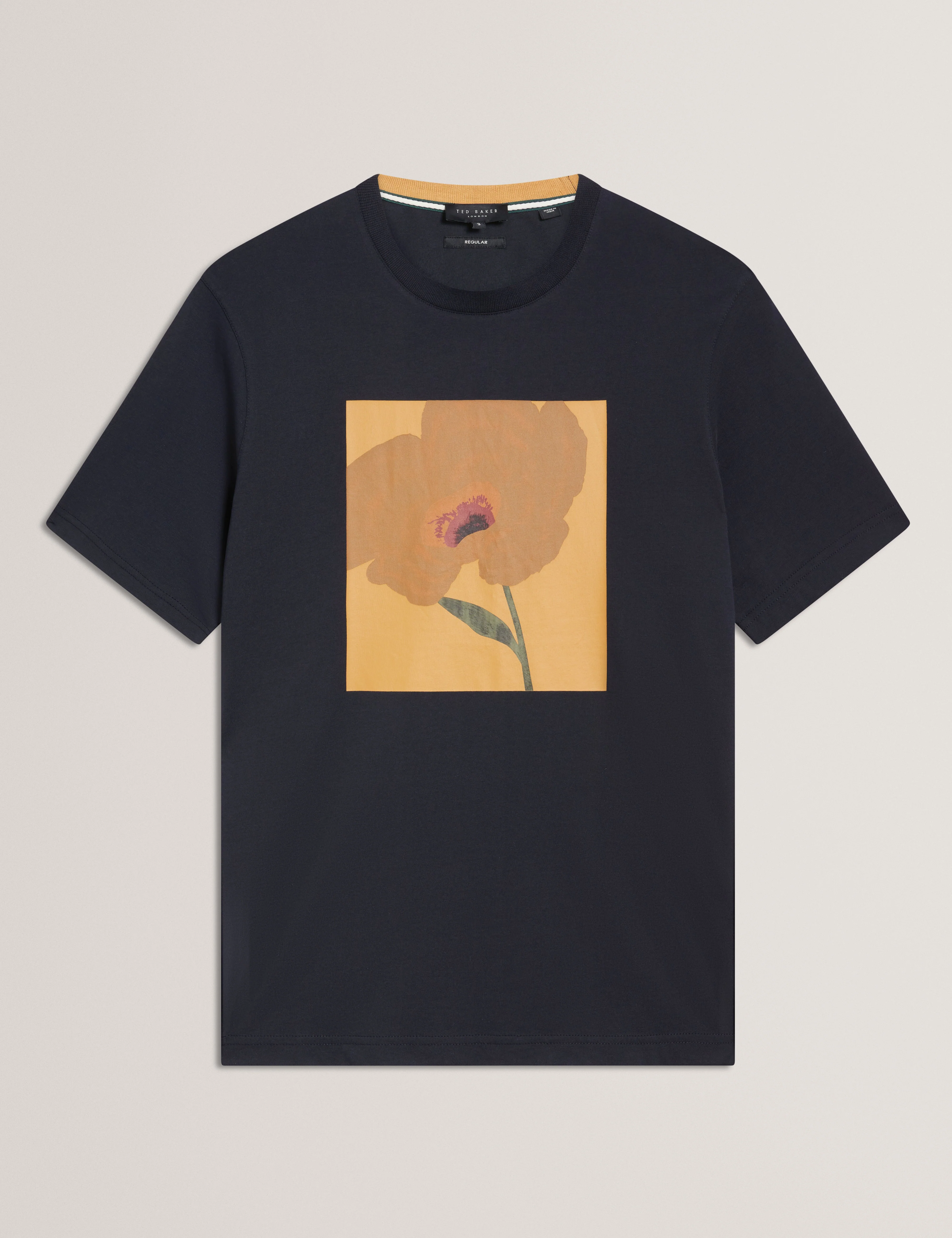 Crawley Ss Graphic Box Floral T-Shirt Navy - Image 7