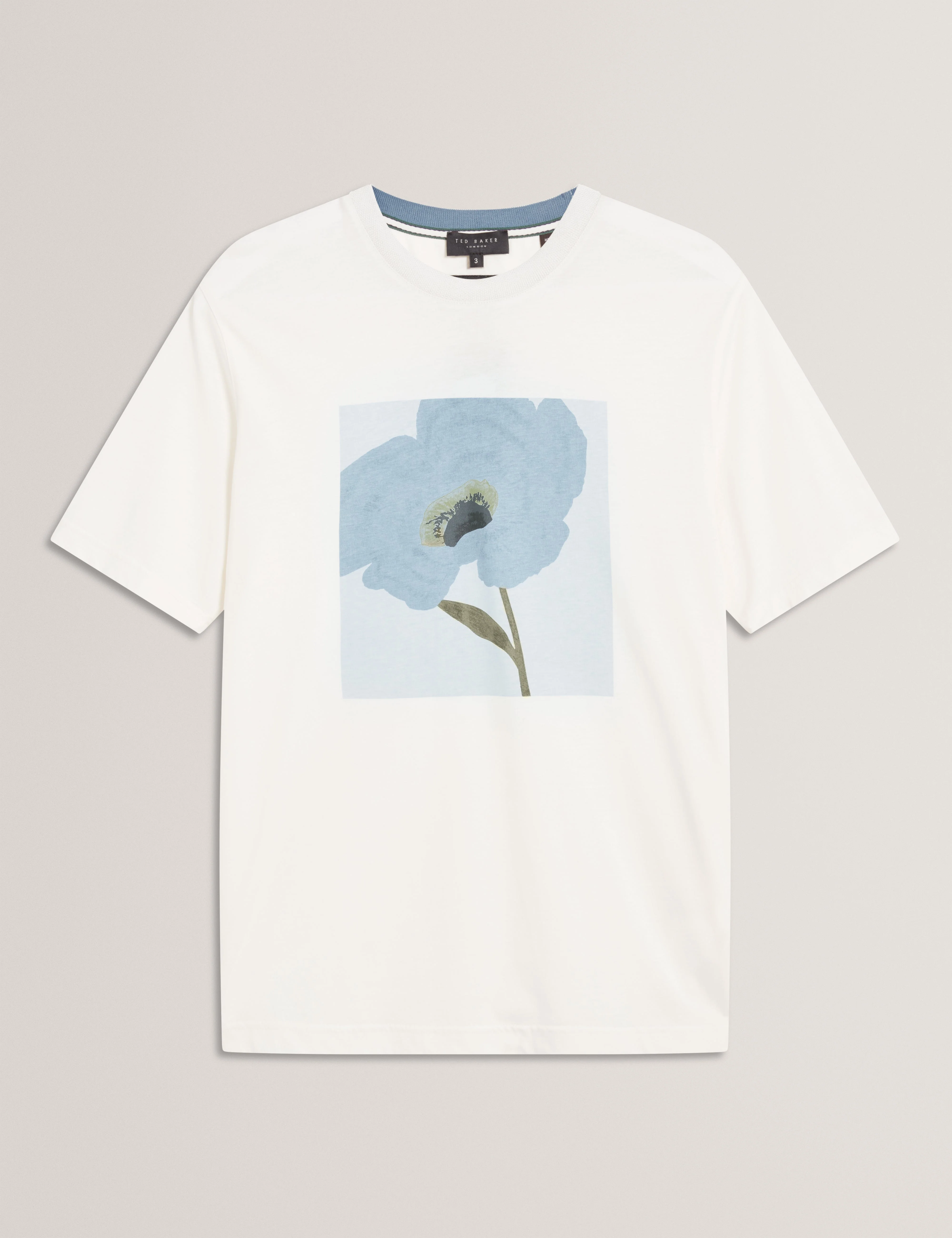 Crawley Ss Graphic Box Floral T-Shirt White - Image 6