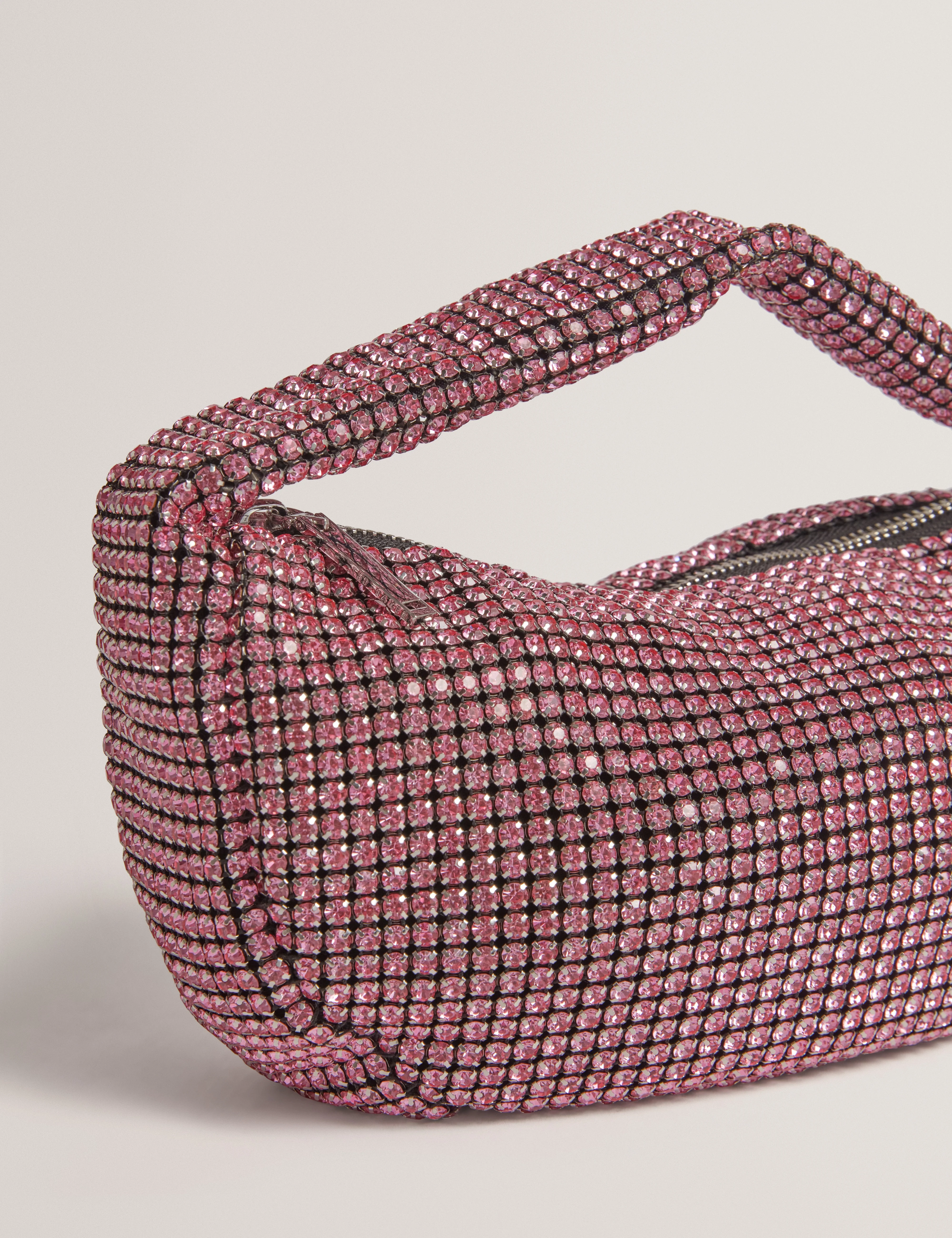 Crystiz Medium Crystal Slouchy Hobo Bag Lt-Pink - Image 3