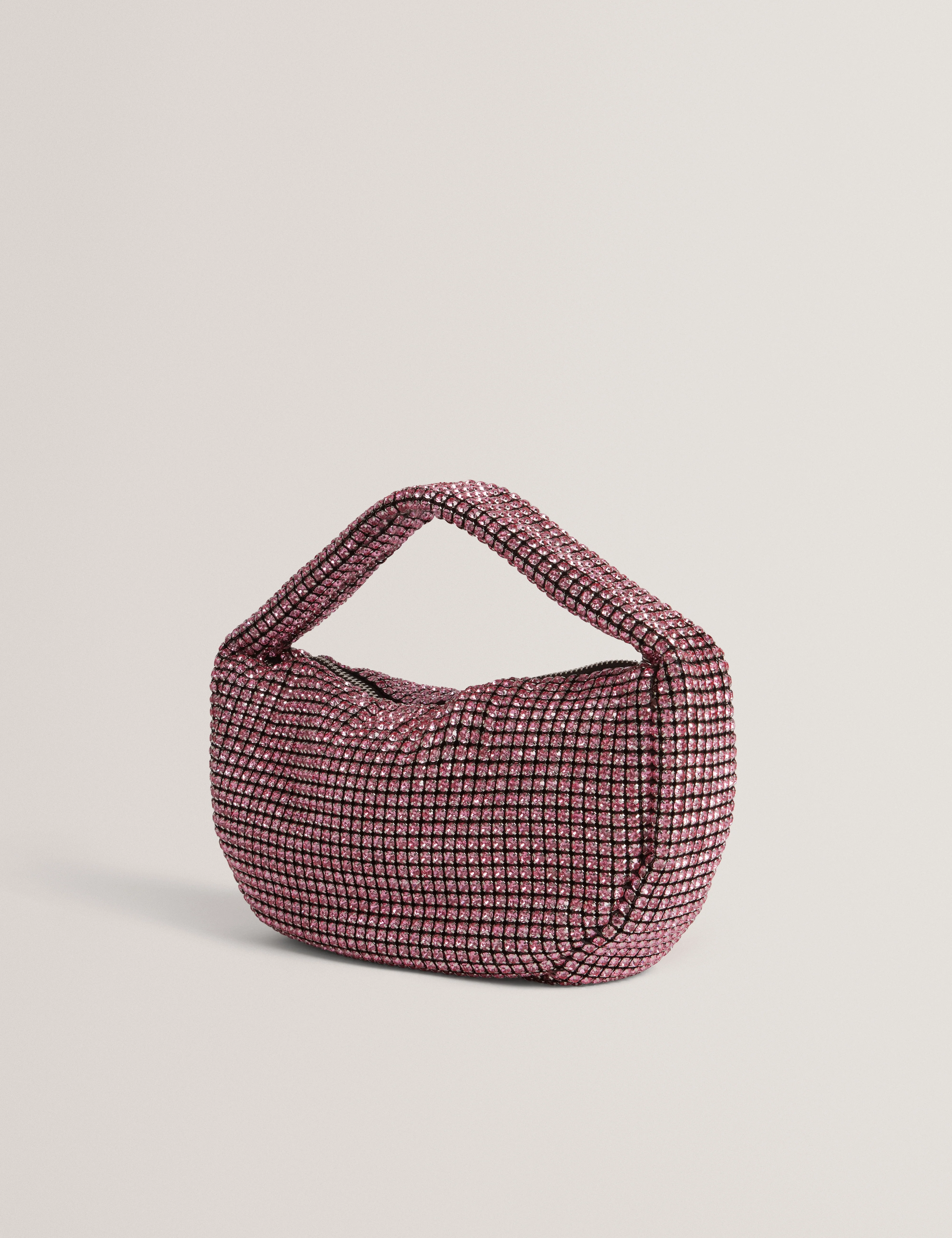 Crystiz Medium Crystal Slouchy Hobo Bag Lt-Pink - Image 4