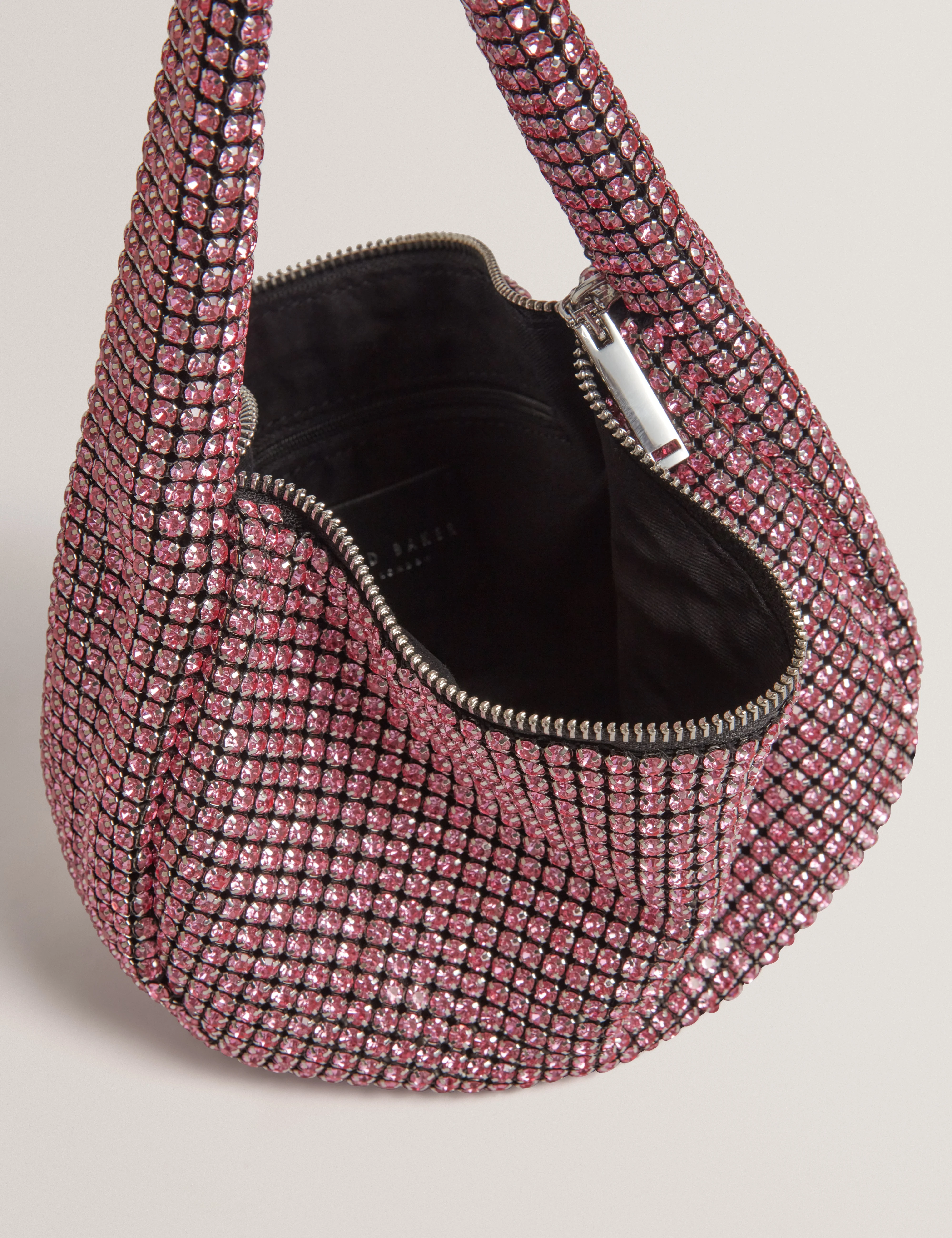 Crystiz Medium Crystal Slouchy Hobo Bag Lt-Pink - Image 5