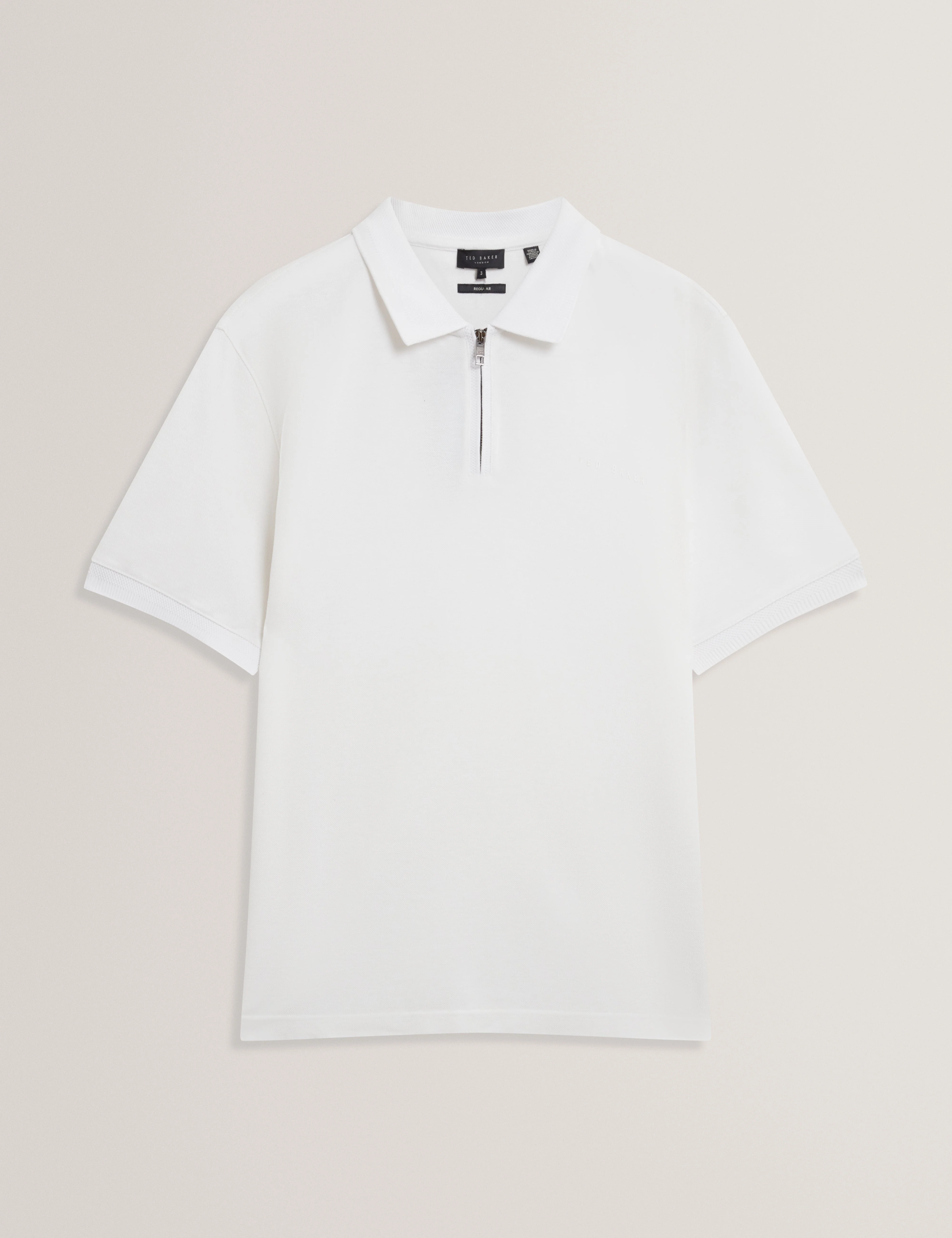 Cyrile Branded Honeycomb Trim Ss Polo White - Image 3