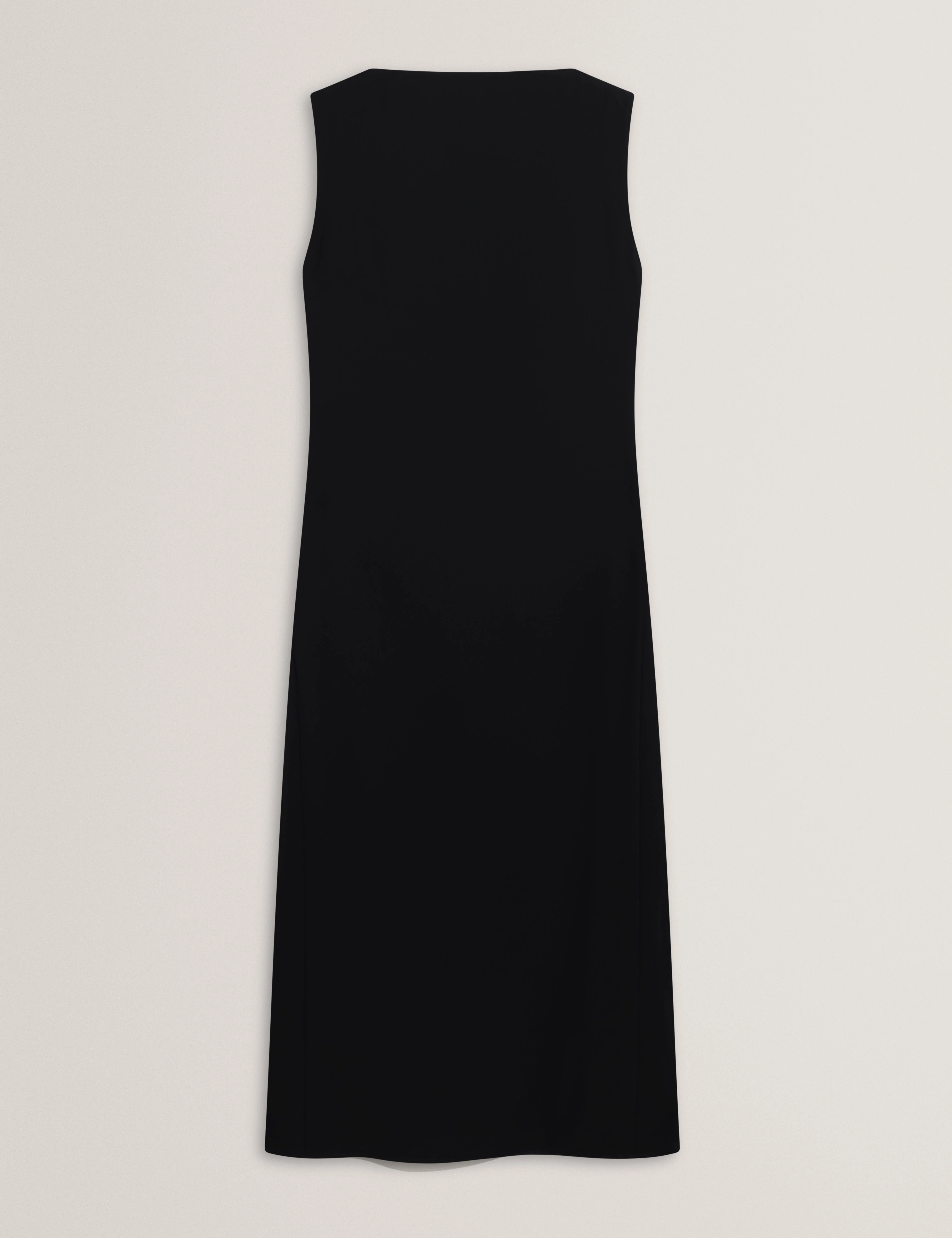 Dahrcy Sleeveless Midi Dress With Pleat Detail Black - Image 7