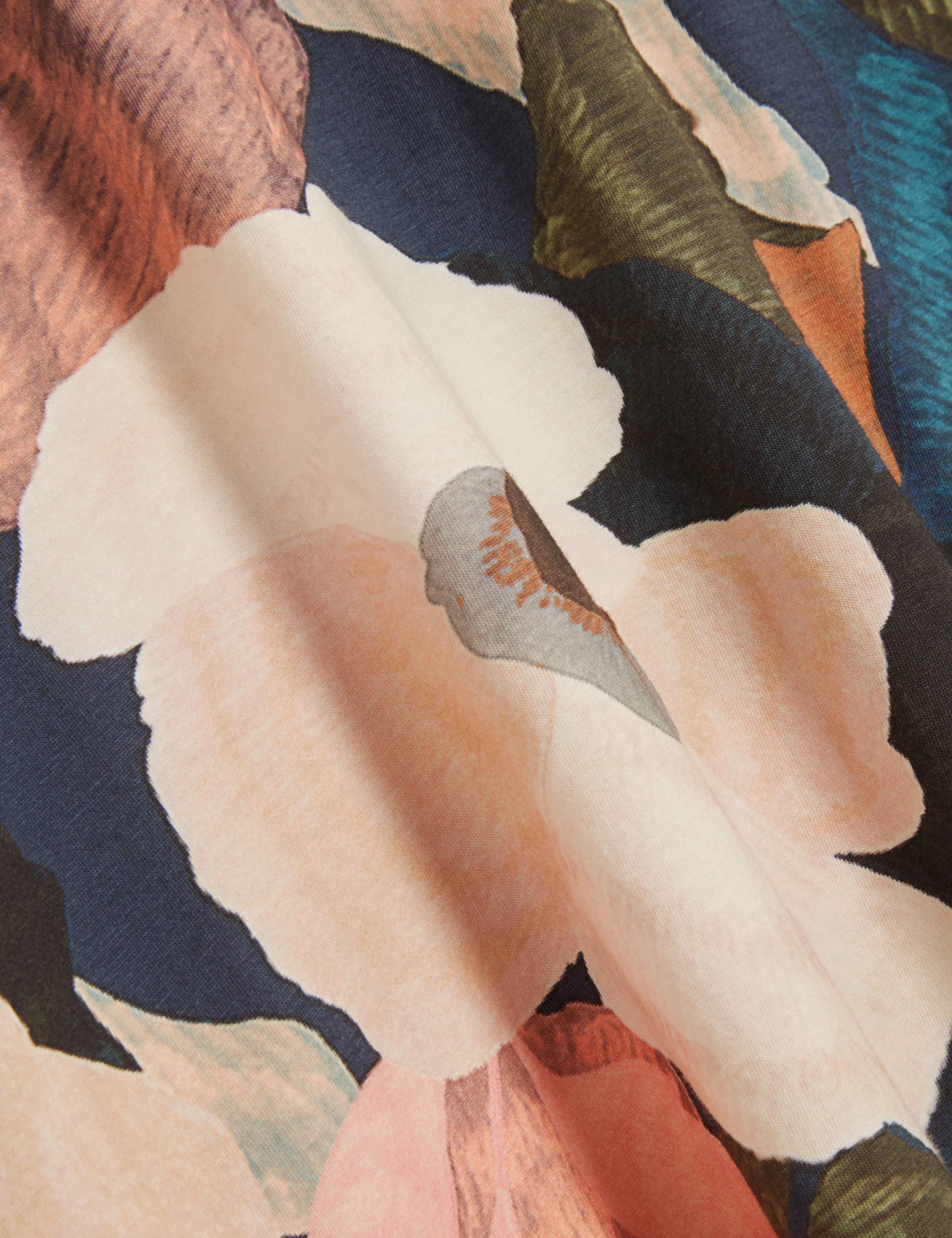 Dowlle Ss Linen Blend Floral T-Shirt Multicol - Image 3