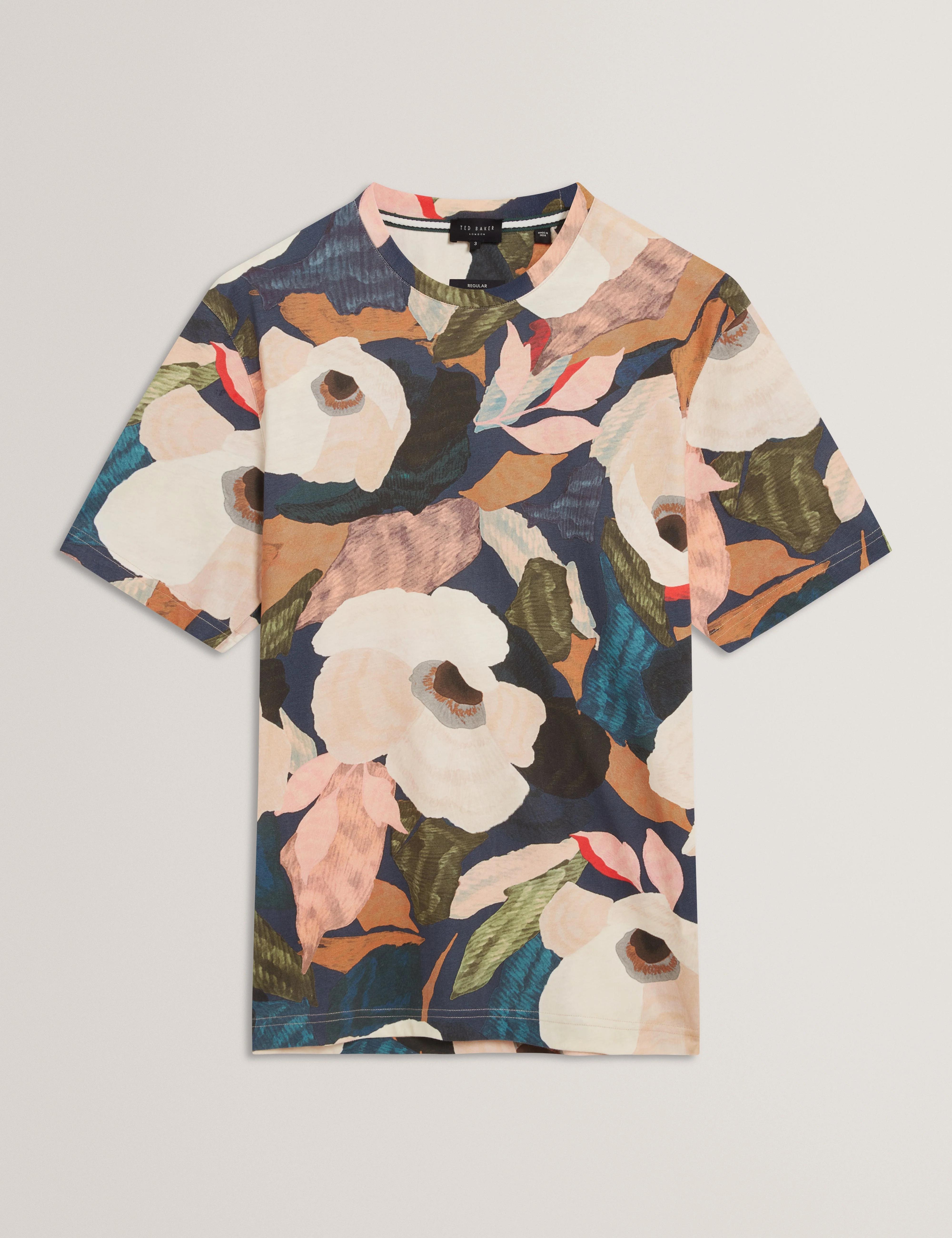 Dowlle Ss Linen Blend Floral T-Shirt Multicol - Image 6