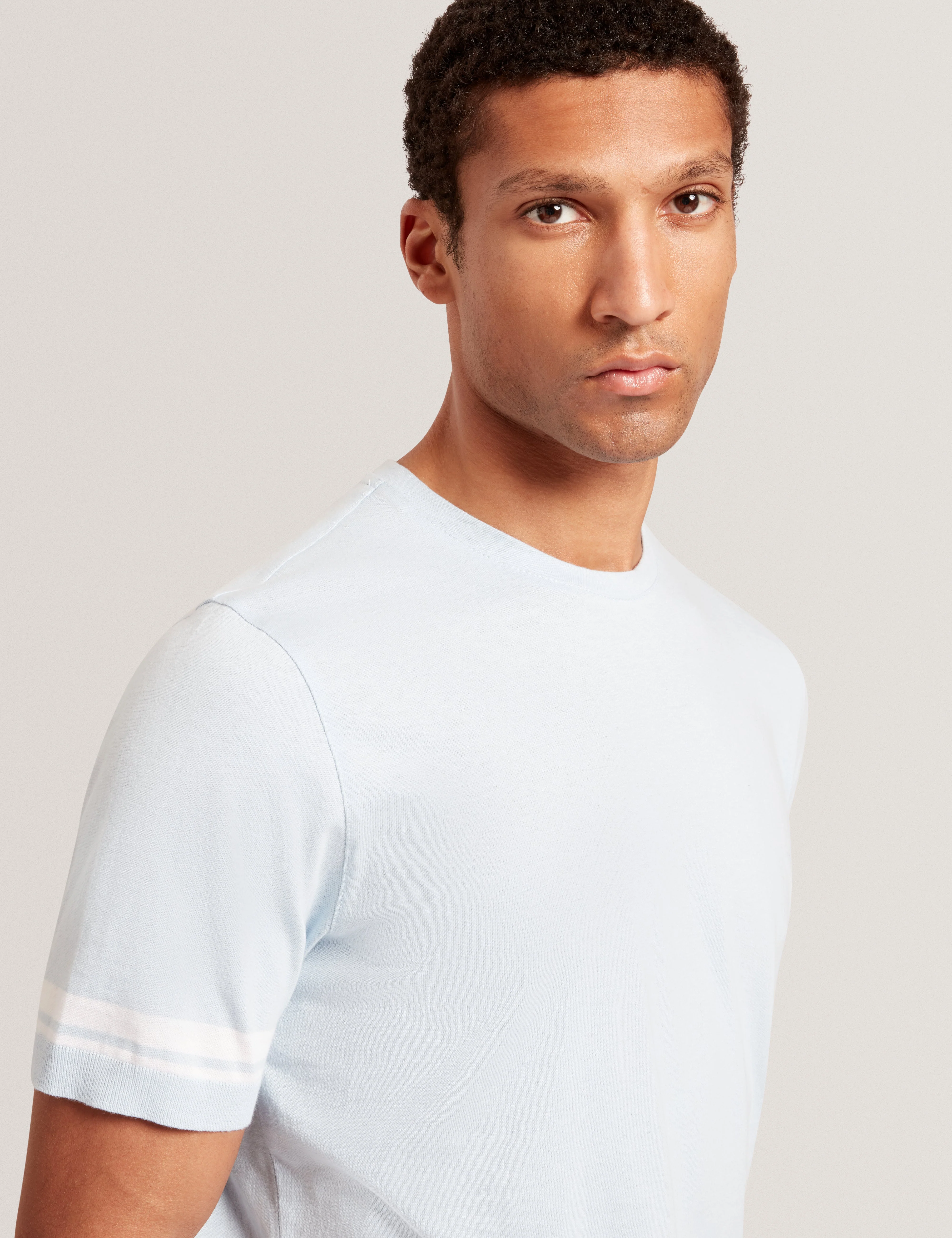 Eauts Short Sleeve Ribstart T-Shirt Pl-Blue - Image 3