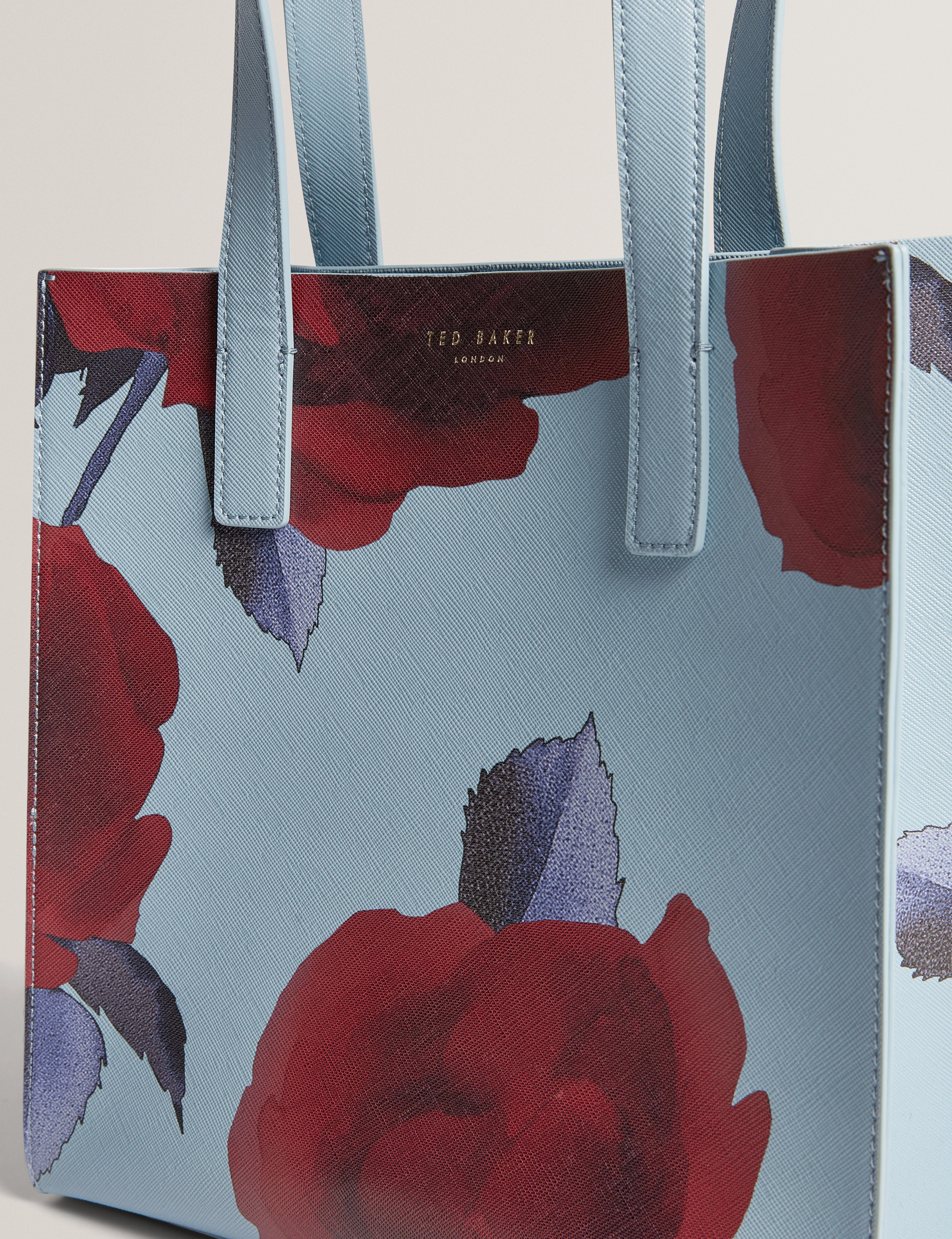 Emmerie Small Rose Print Icon Bag Mid-Blue - Image 2