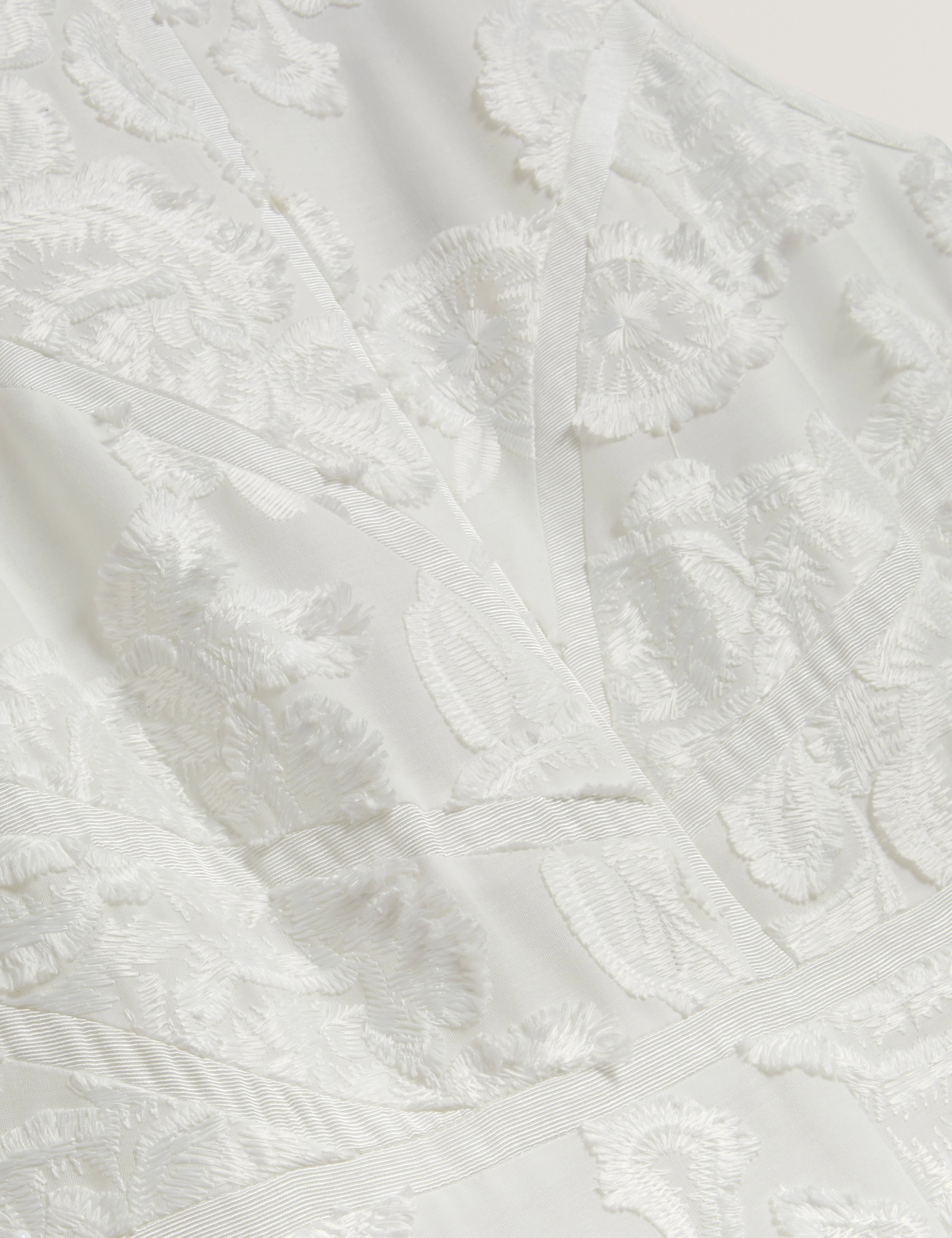 Enkoaa Binding Detail Textured Midi Dress White - Image 2