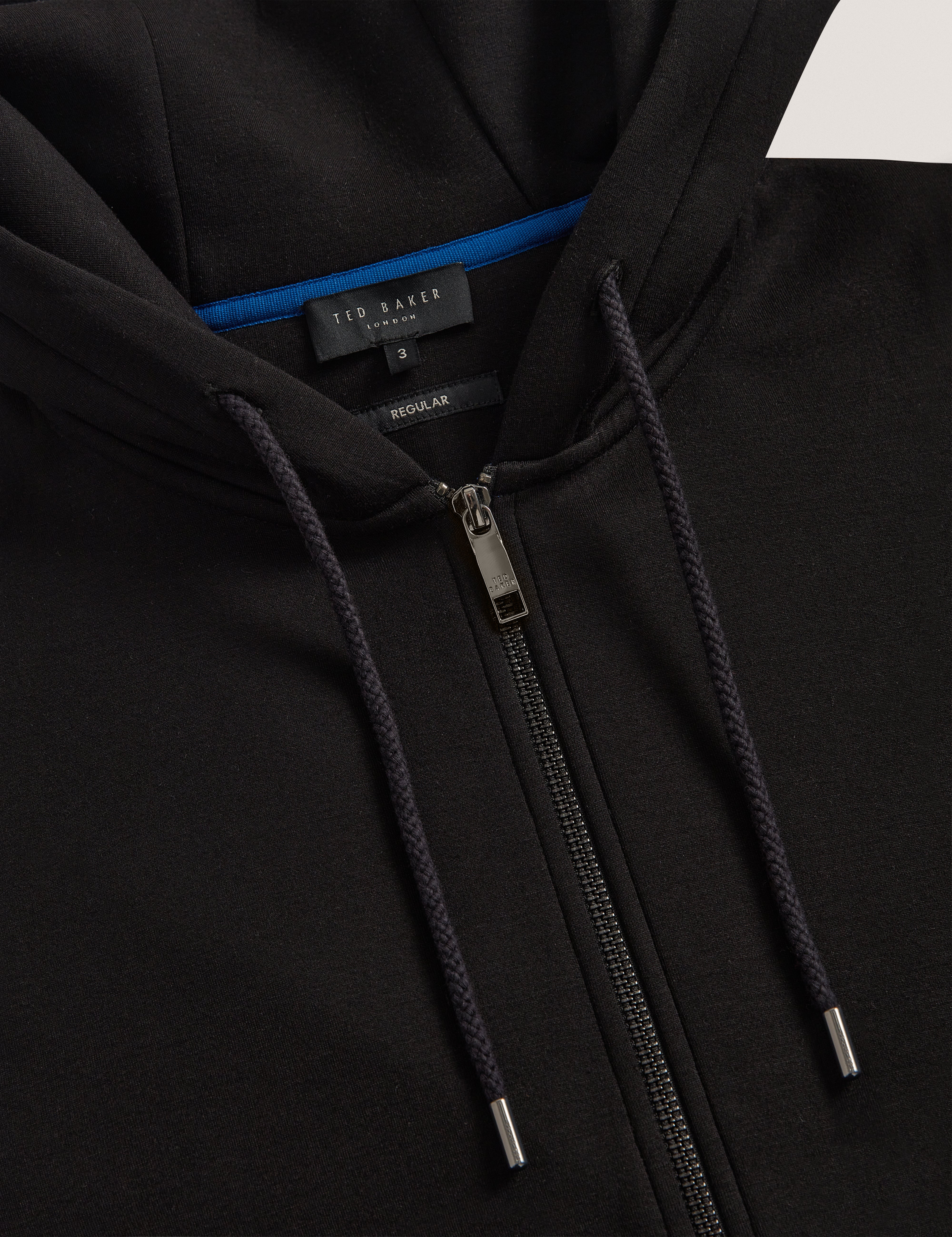 Epio Zip Through Neoprene Hoodie Black - Image 3