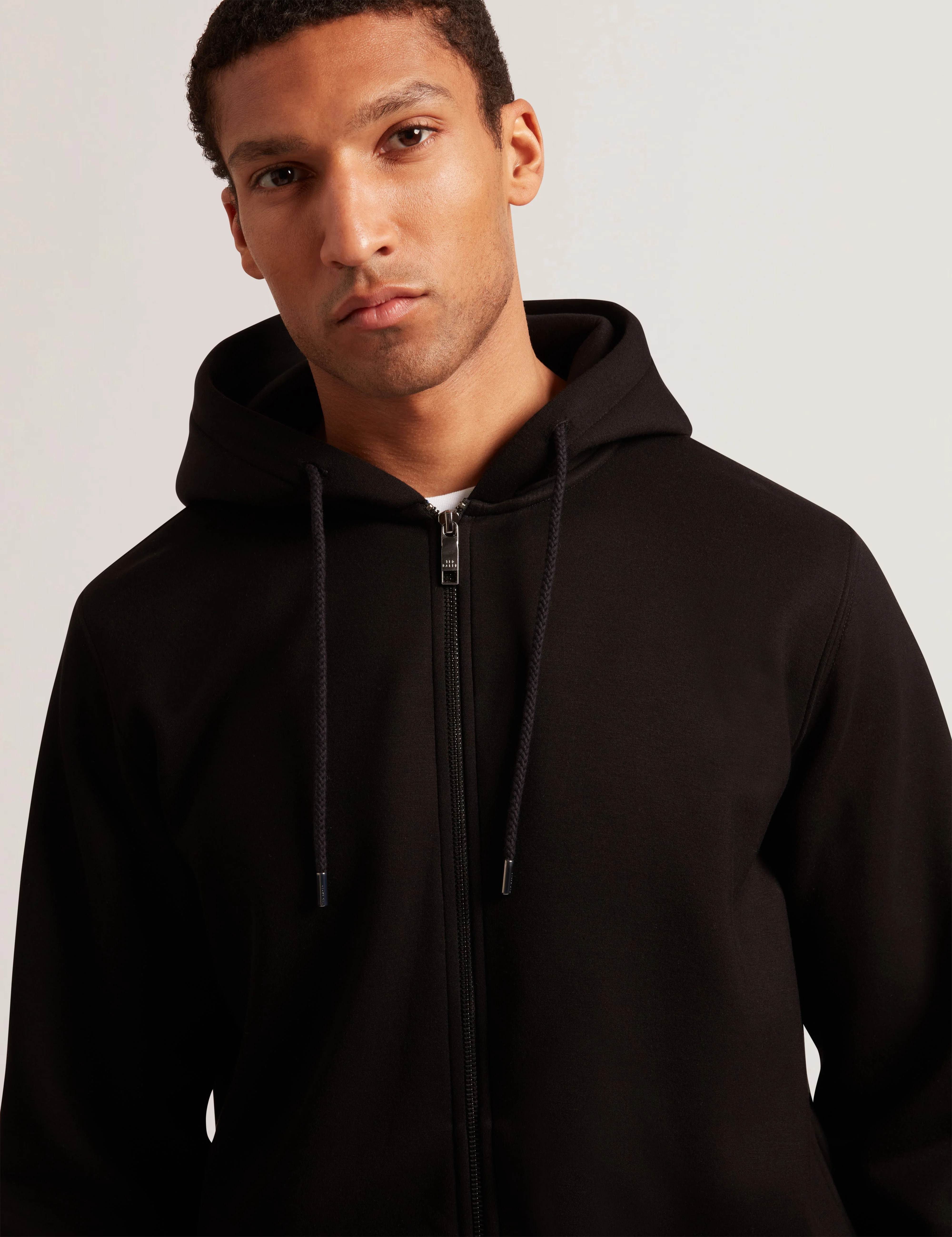 Epio Zip Through Neoprene Hoodie Black - Image 4