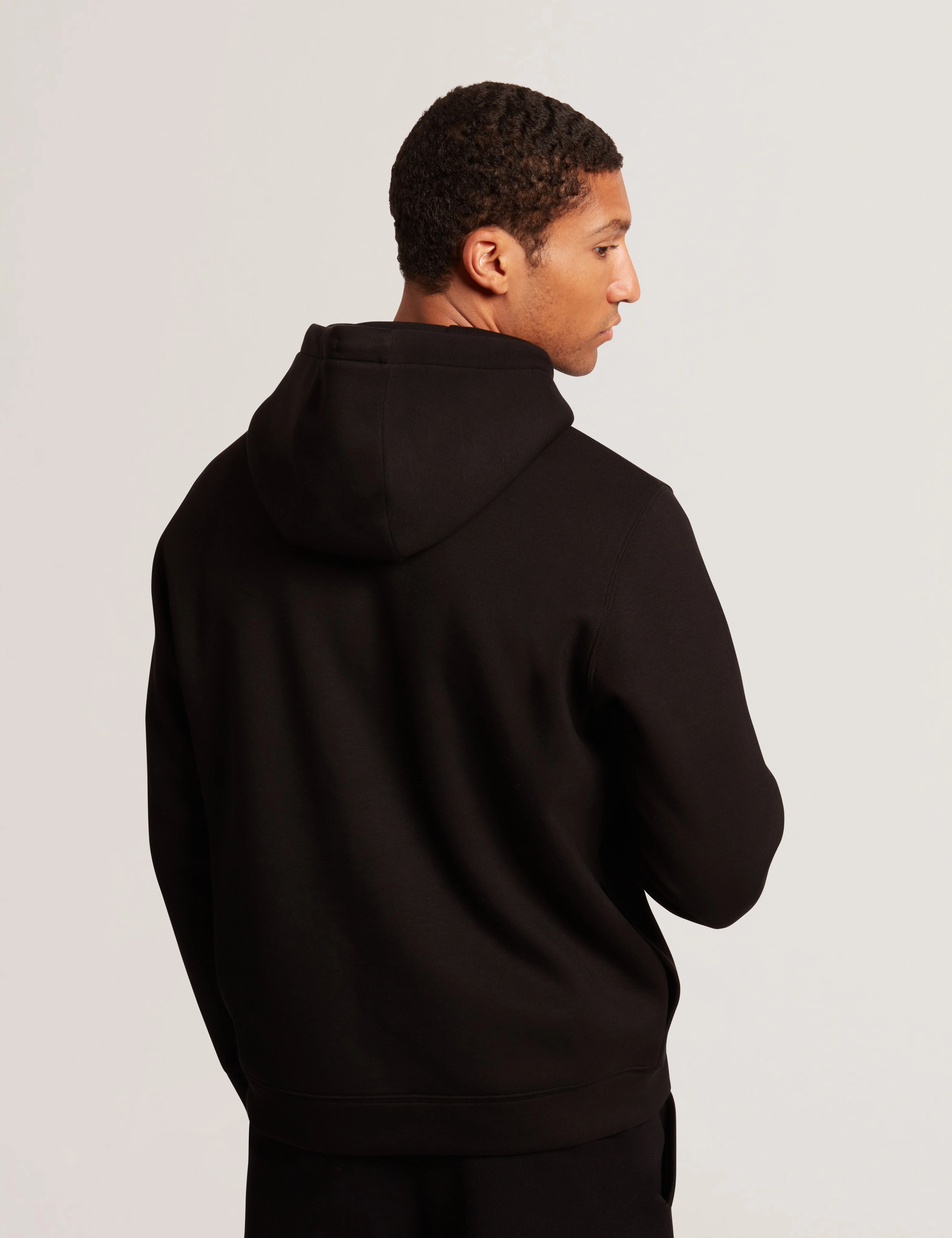 Epio Zip Through Neoprene Hoodie Black - Image 5