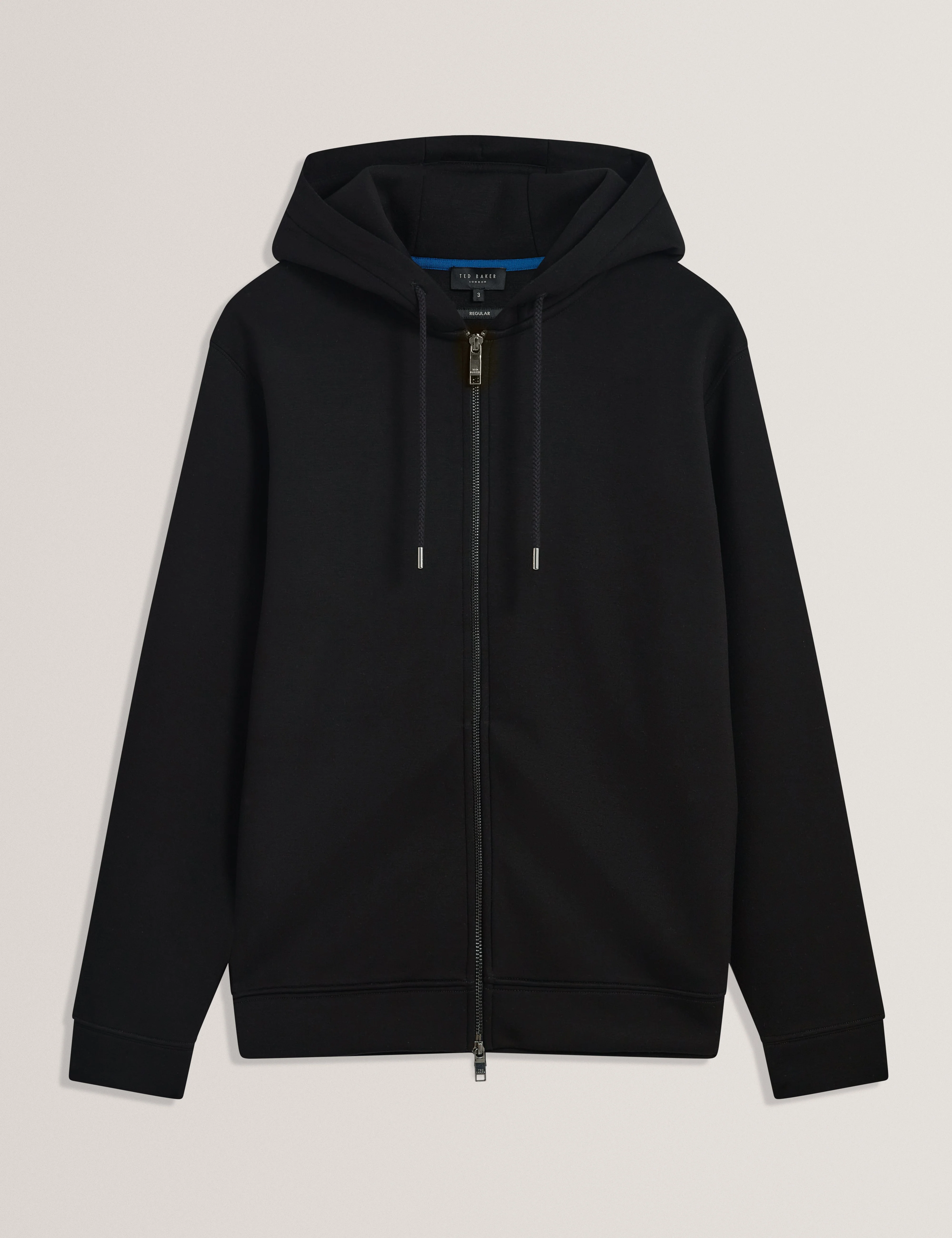 Epio Zip Through Neoprene Hoodie Black - Image 8