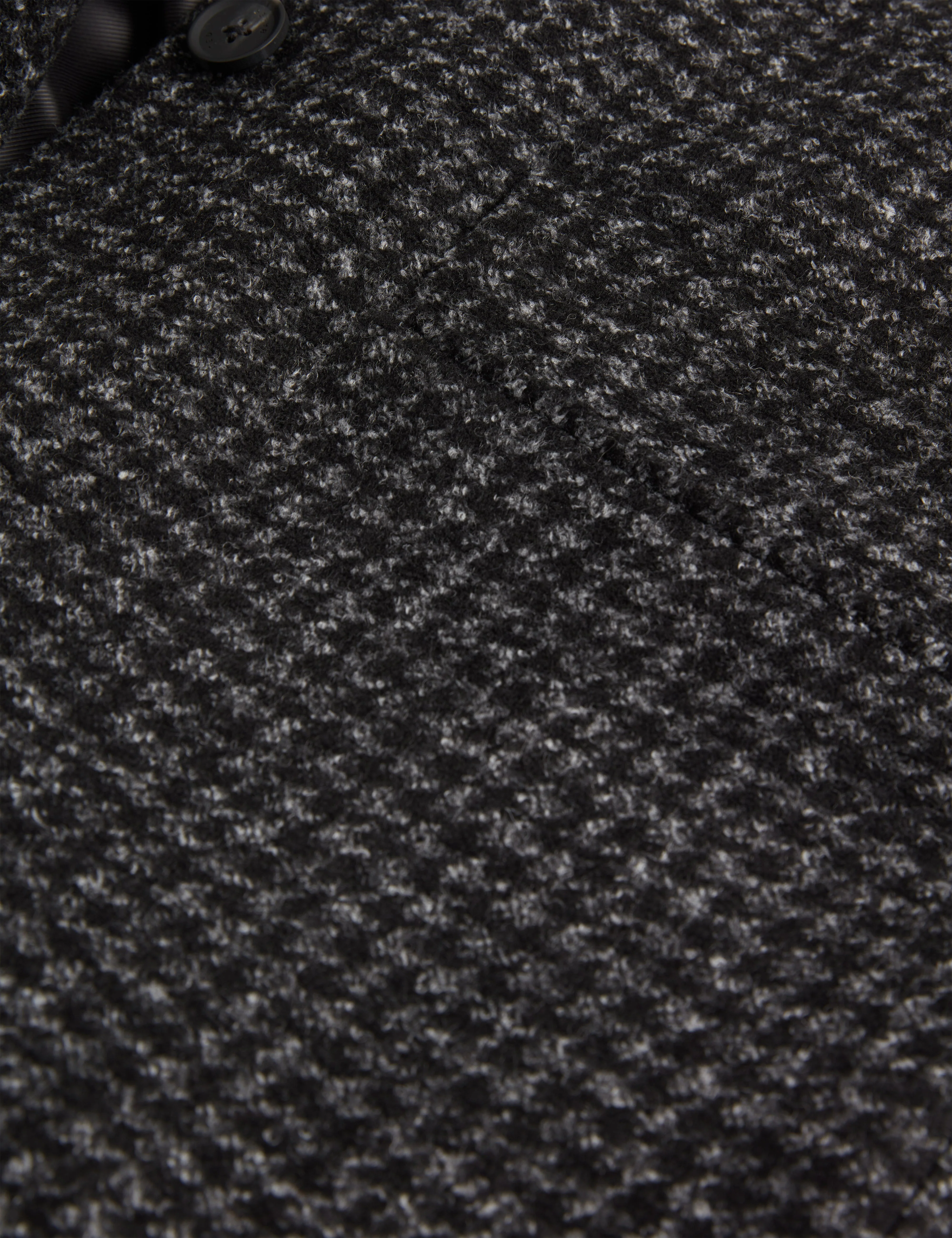 Eppsom Relaxed Fit Knitted Houndstooth Coat Black - Image 3