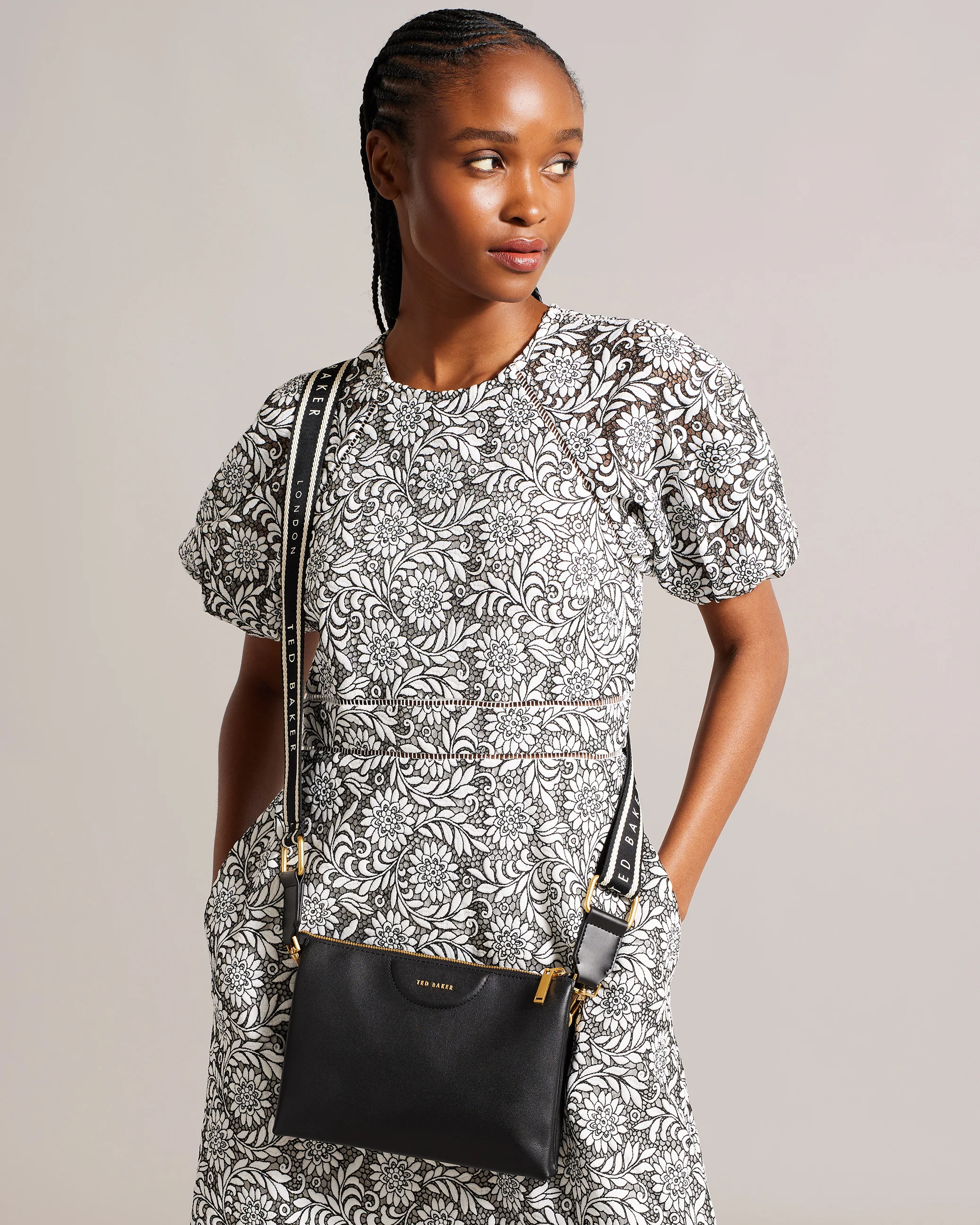 Esille Webbing Cross Body Bag Black - Image 6