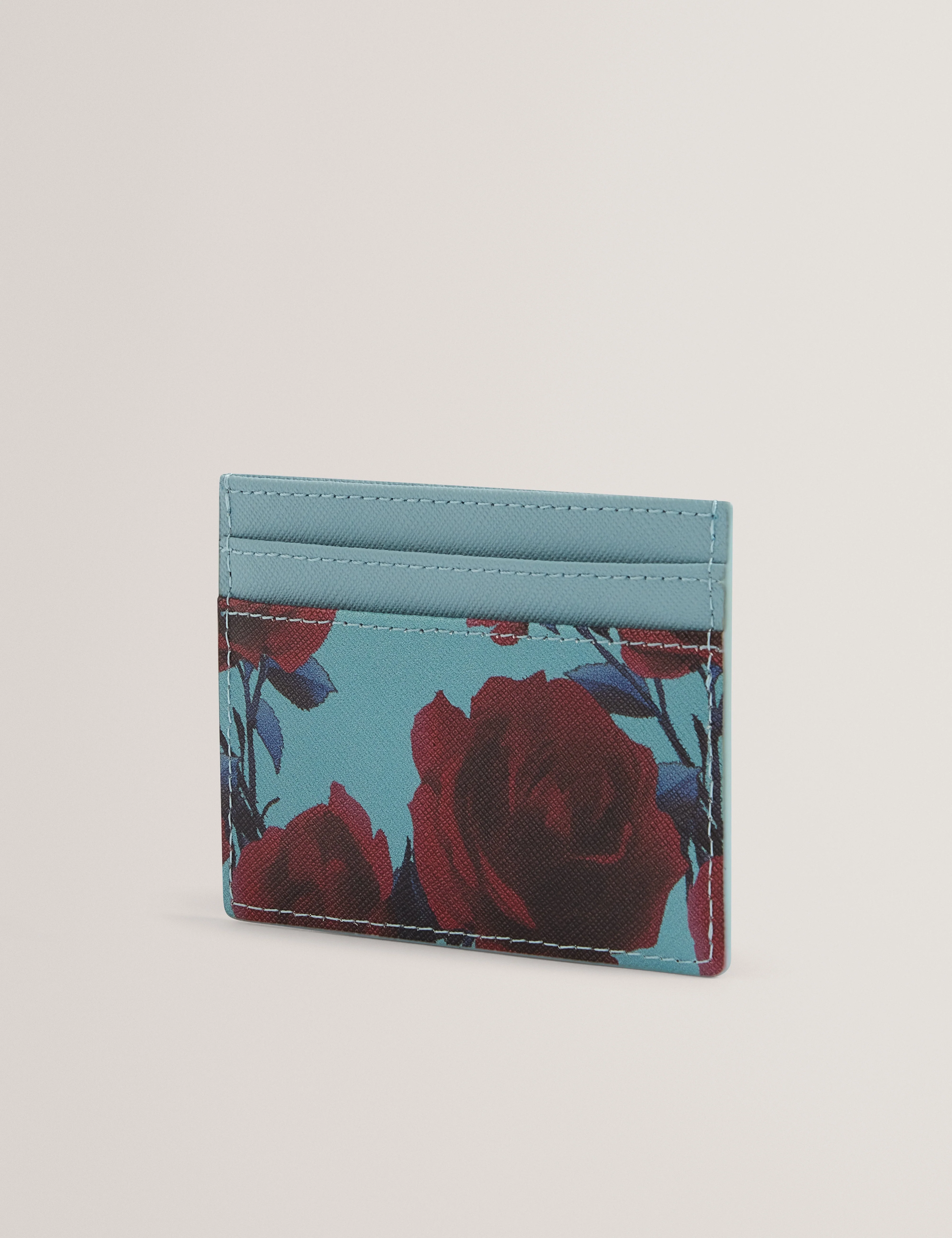 Everlyn Rose Print Cardholder Mid-Blue - Image 2
