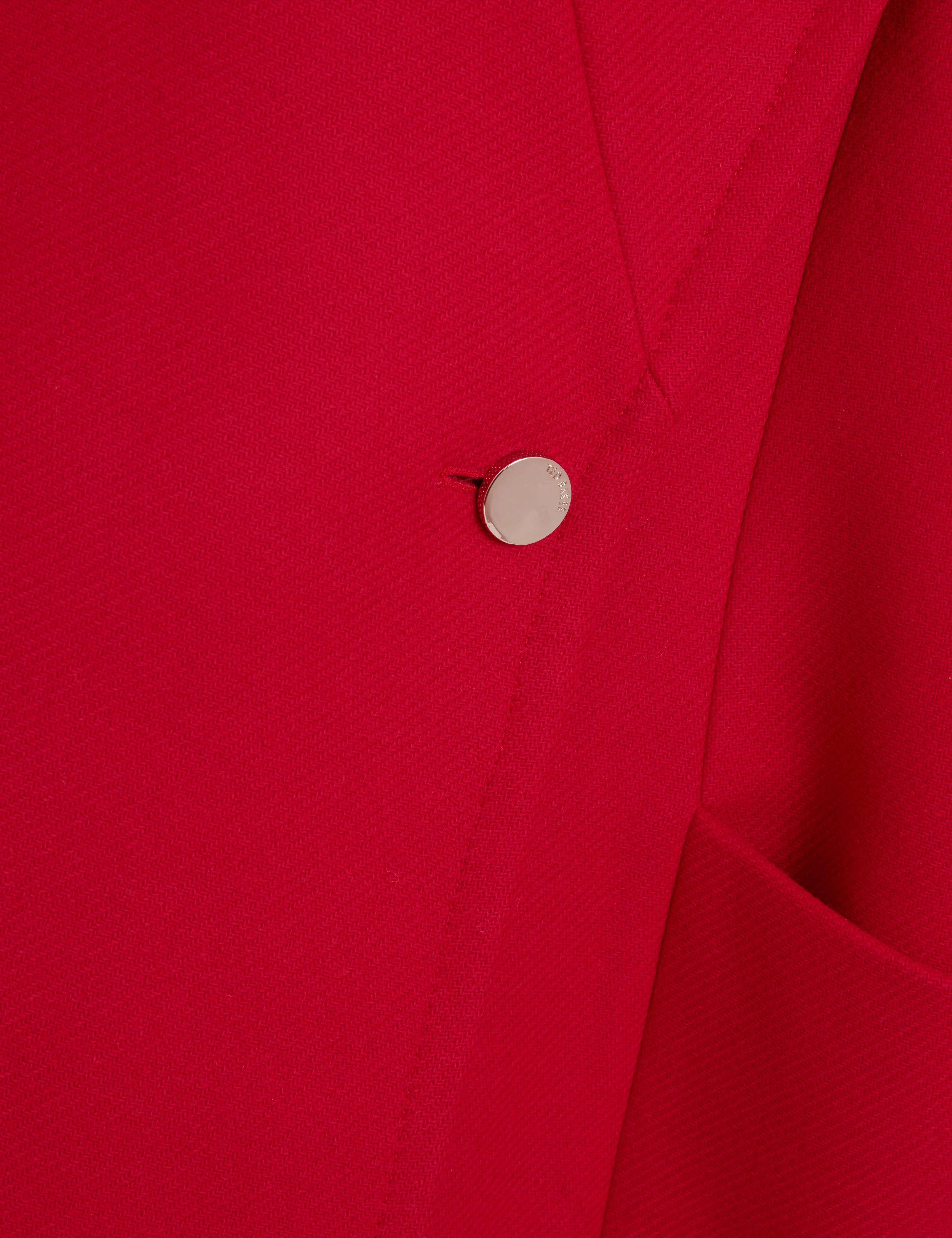 Evigna Double Faced Wool Short Sculpted Wrap Coat Dk-Red - Image 3