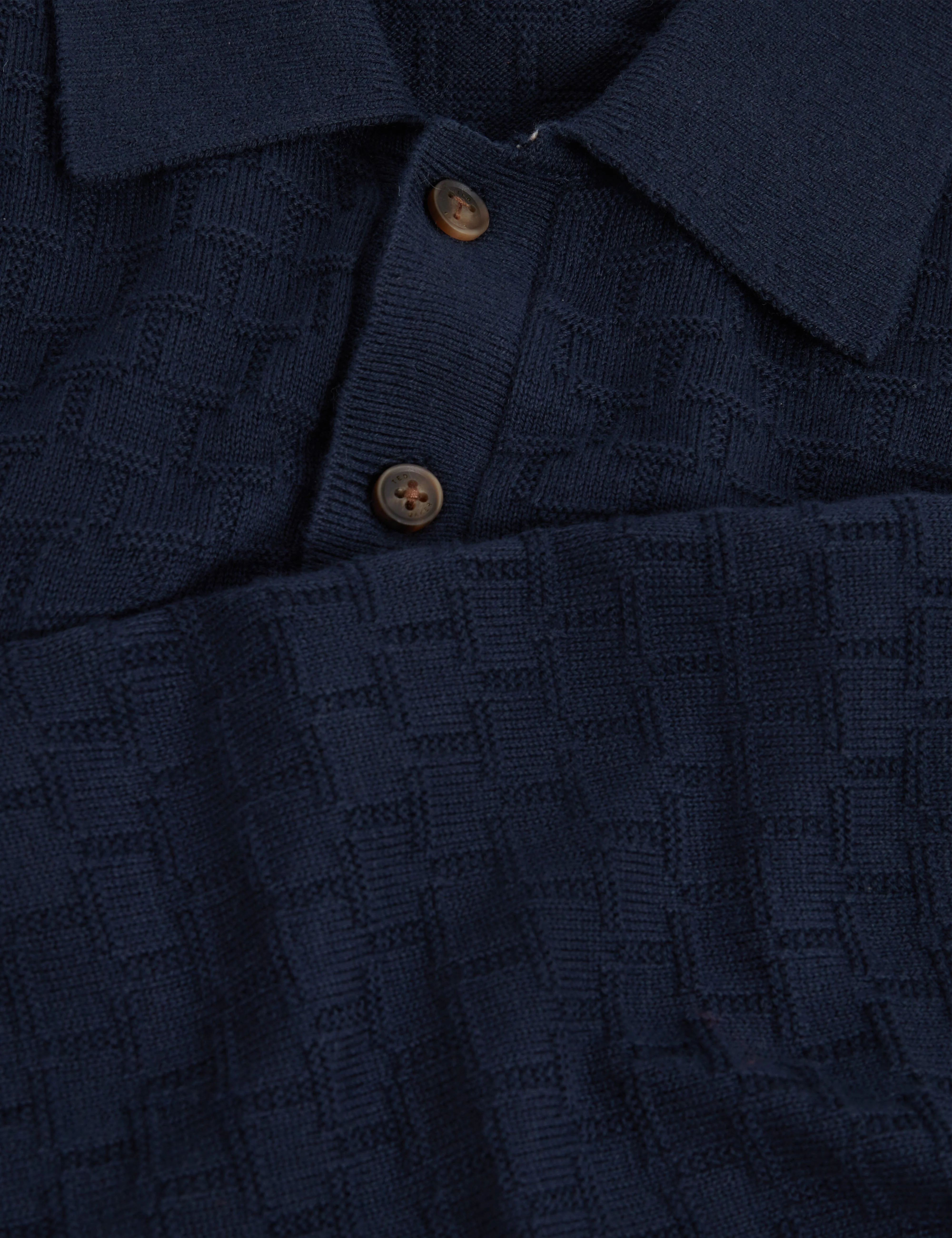 Gaten Ls T Stitch Polo Navy - Image 3