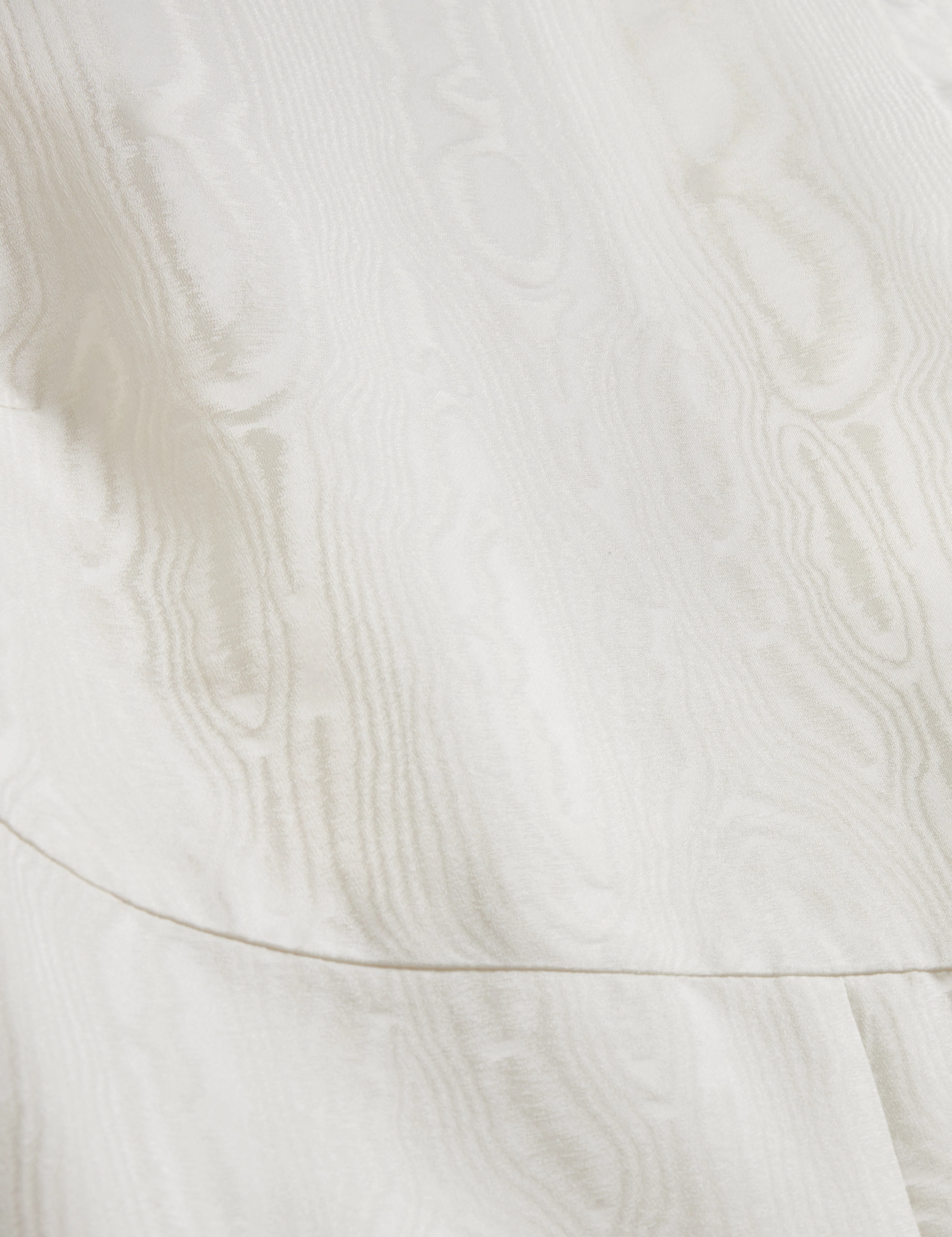 Giovaa Seaming Detail Taffeta Midi Dress Ivory - Image 4