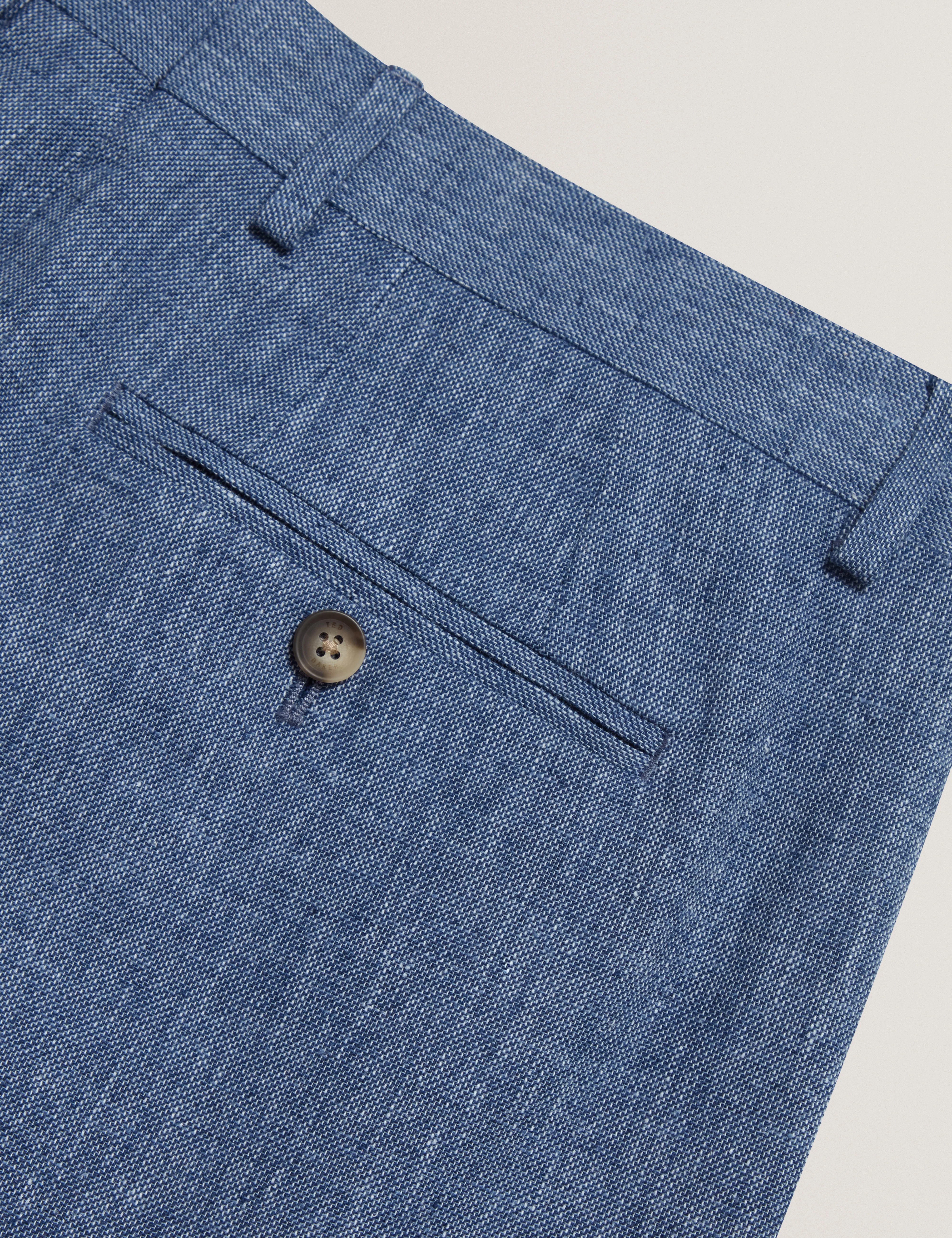 Givran Slim Fit Linen Blend Short Navy - Image 2