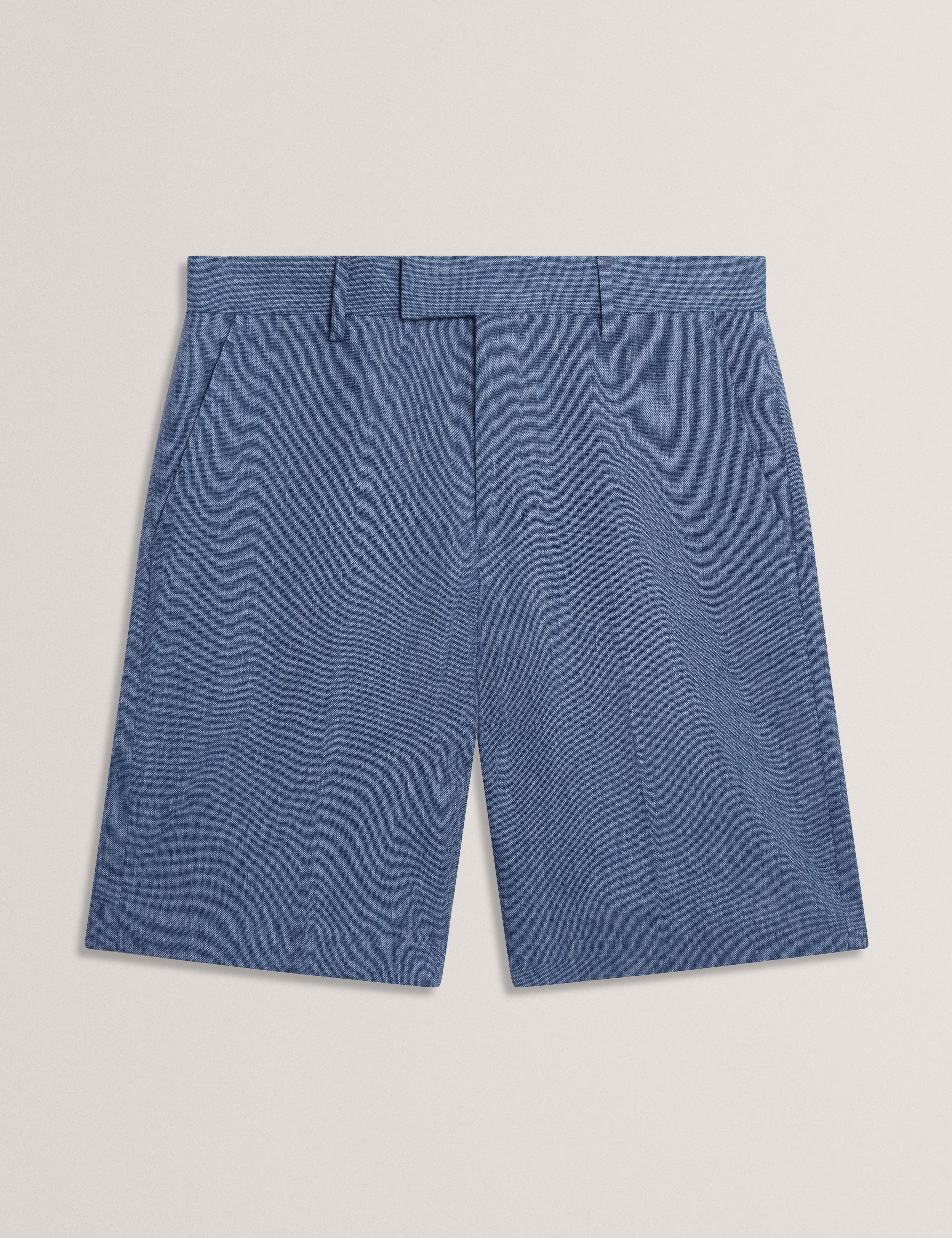Givran Slim Fit Linen Blend Short Navy - Image 6