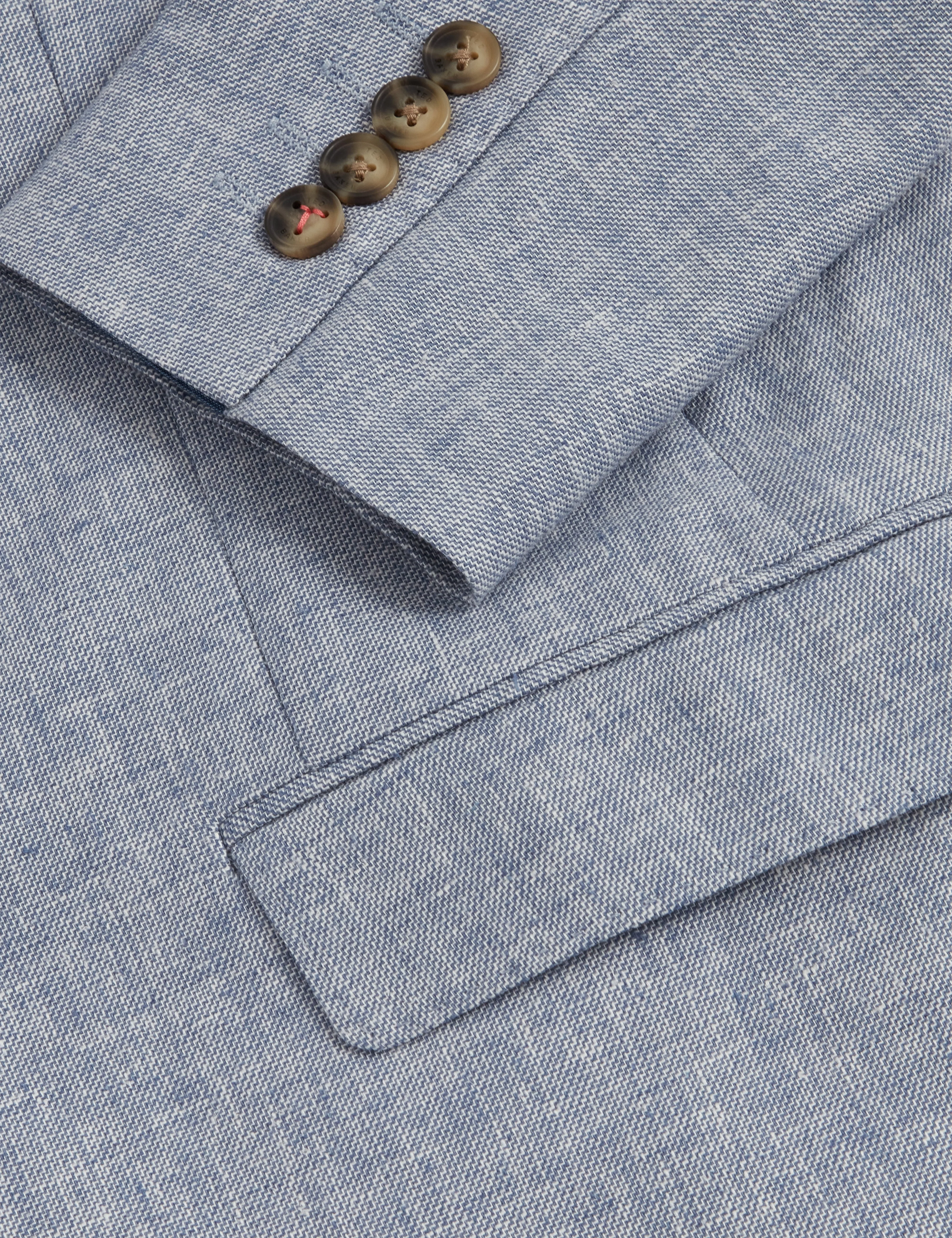 Givranj Slim Fit Linen Blend Jacket Lt-Blue - Image 2