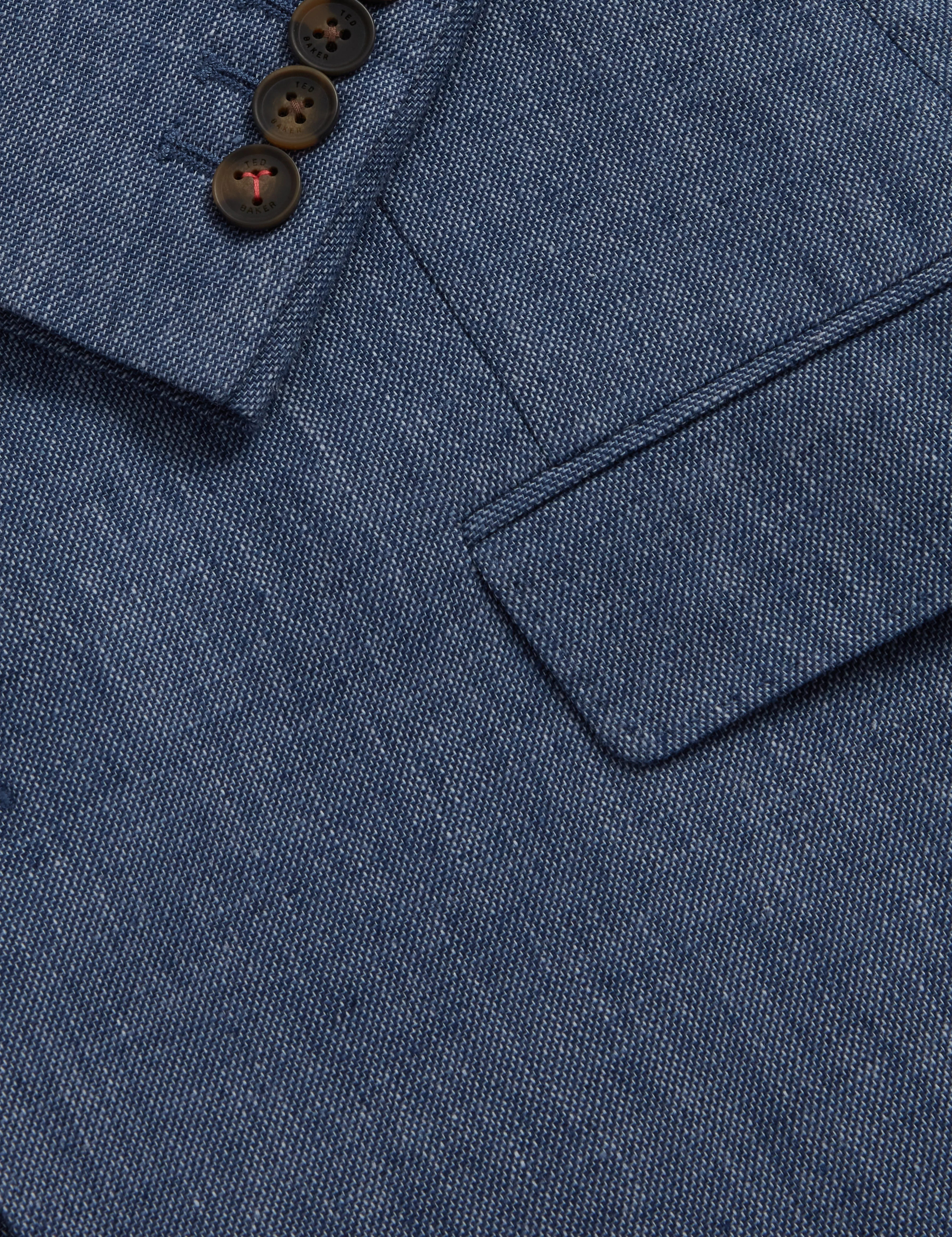 Givranj Slim Fit Linen Blend Jacket Navy - Image 2