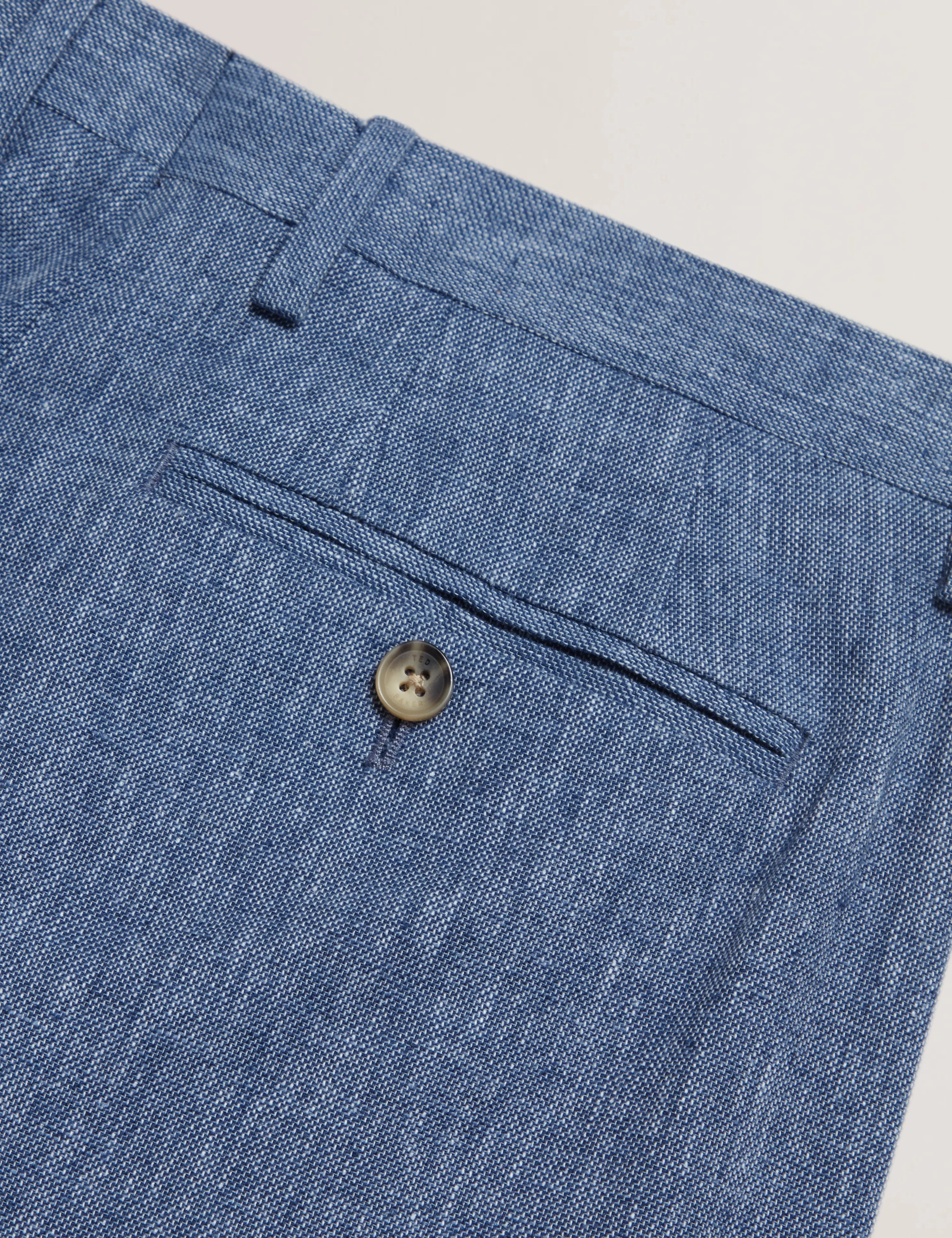 Givrant Slim Fit Linen Blend Trouser Navy - Image 2