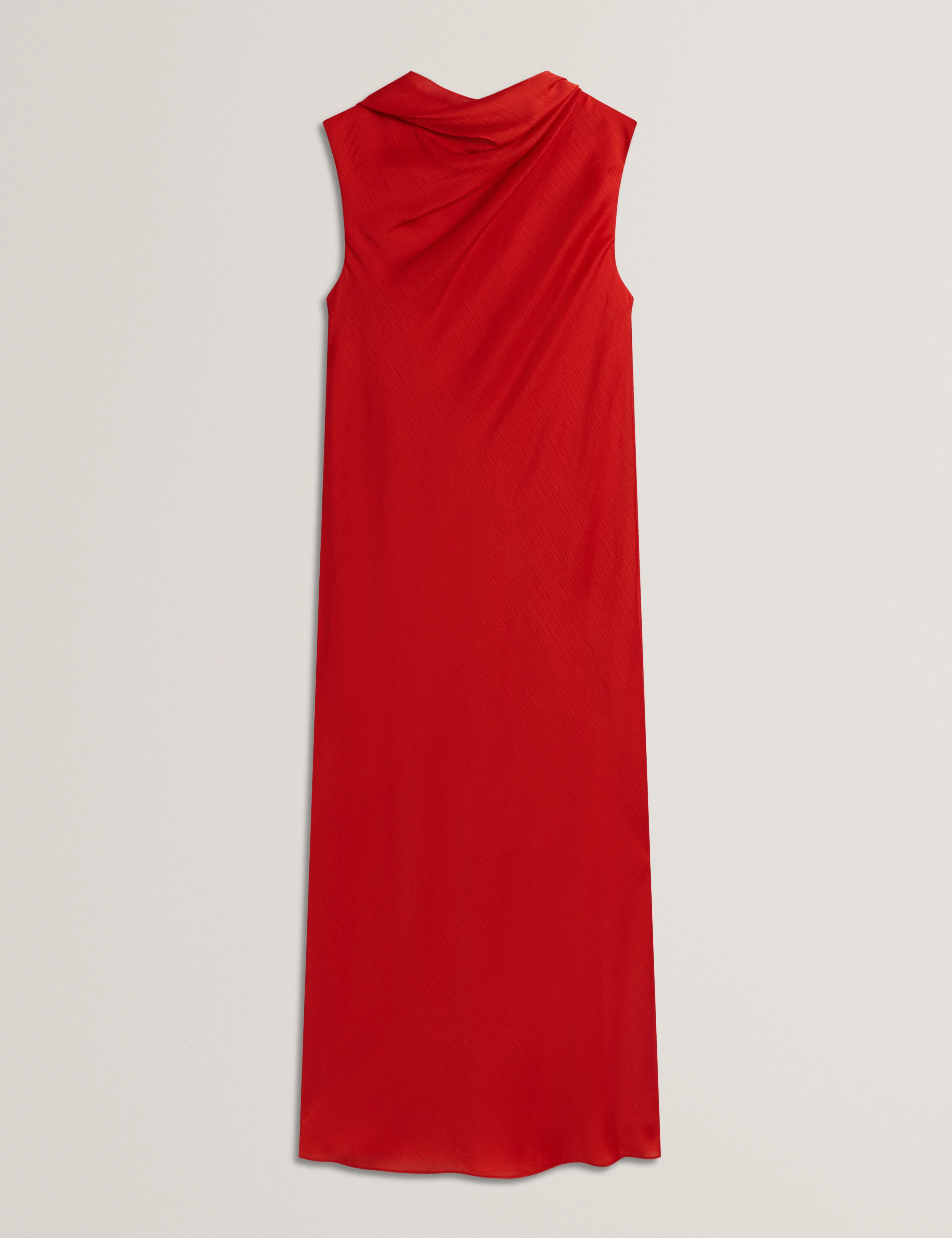 Goana Sleeveless Neck Tie Midi Dress Bur-Orange - Image 7