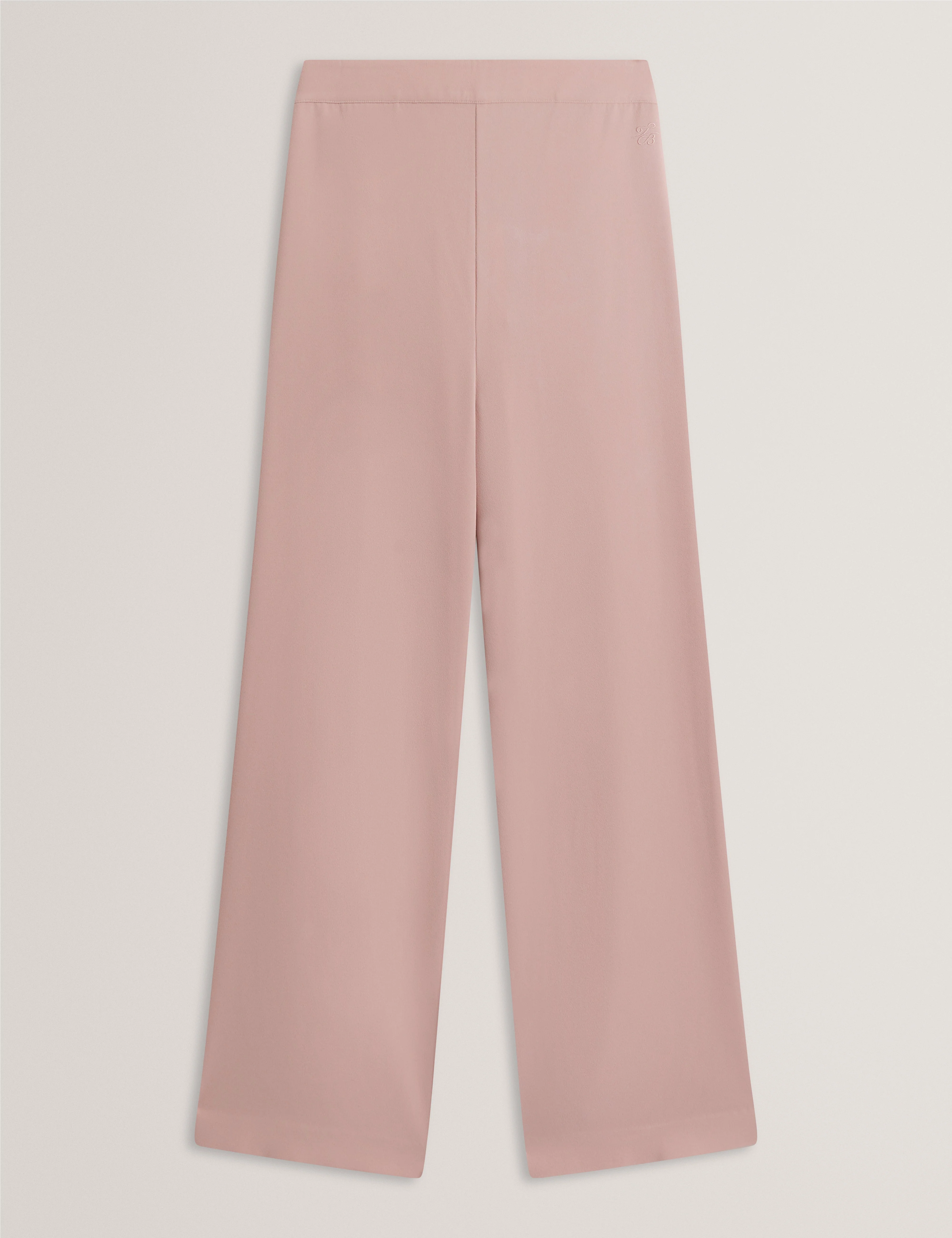 Gorjja Piping Detail Wide Leg Crepe Trouser Dusky-Pink - Image 7
