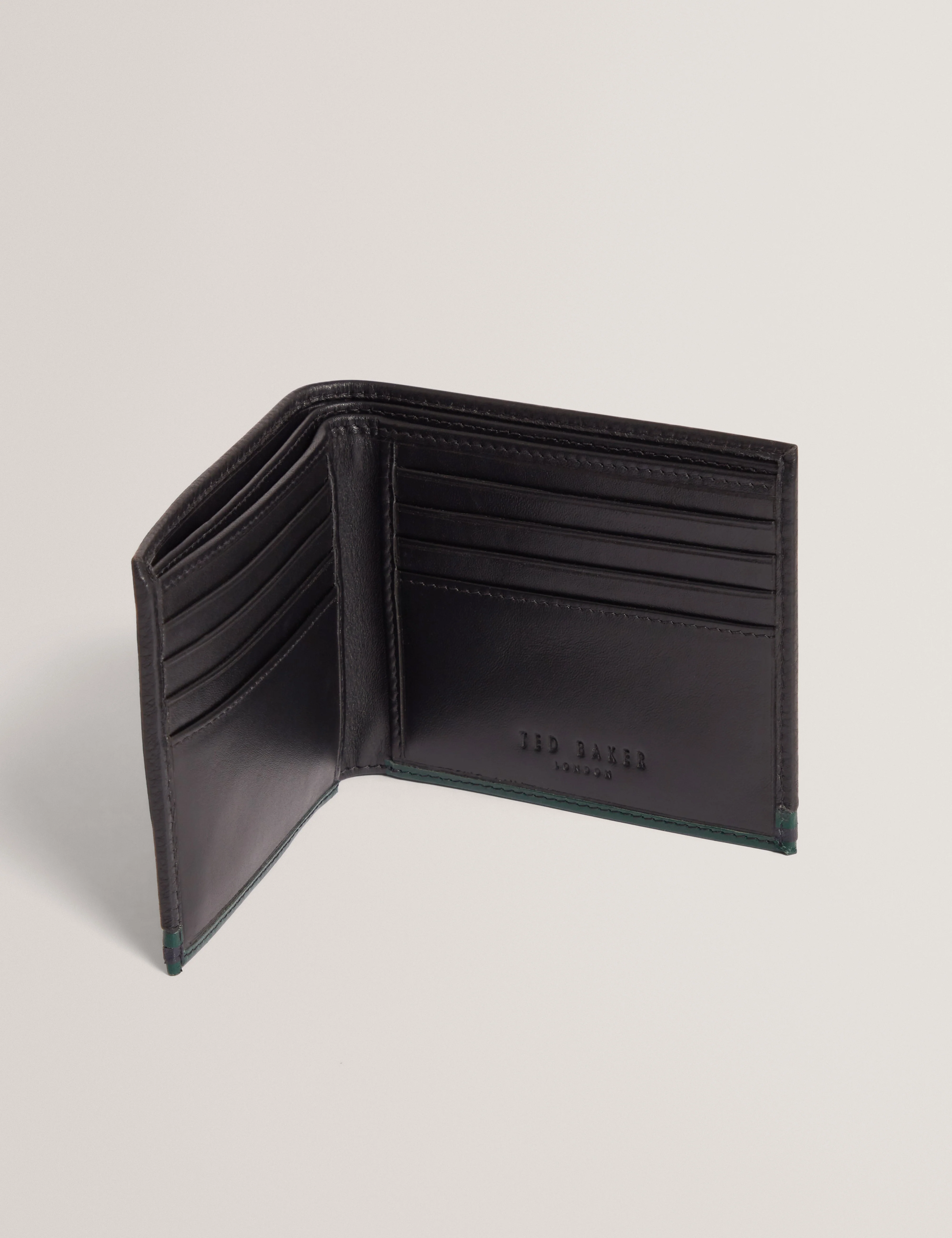 Grantts Stripe Leather Wallet Black - Image 4