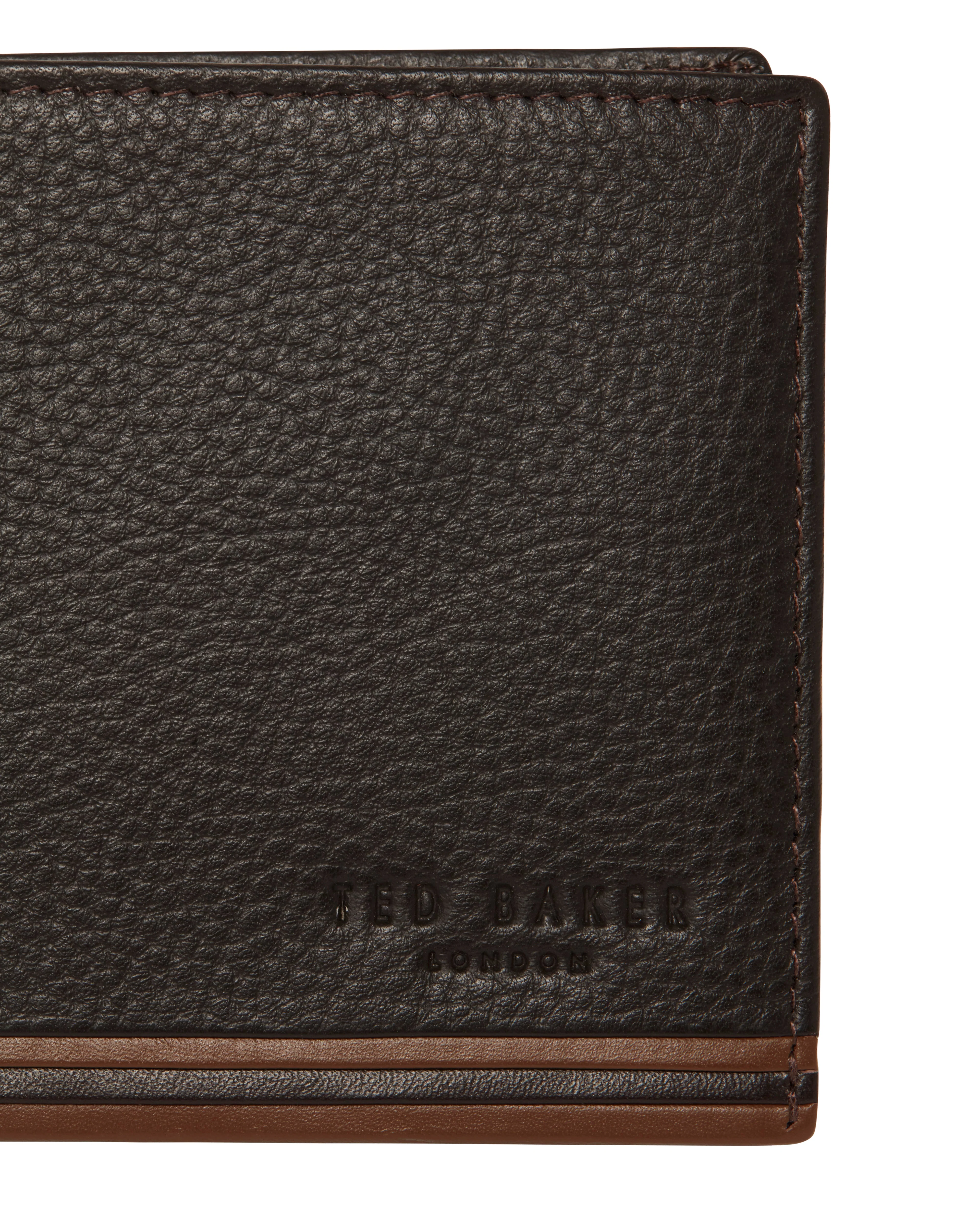 Grantts Stripe Leather Wallet Brn-Choc - Image 2