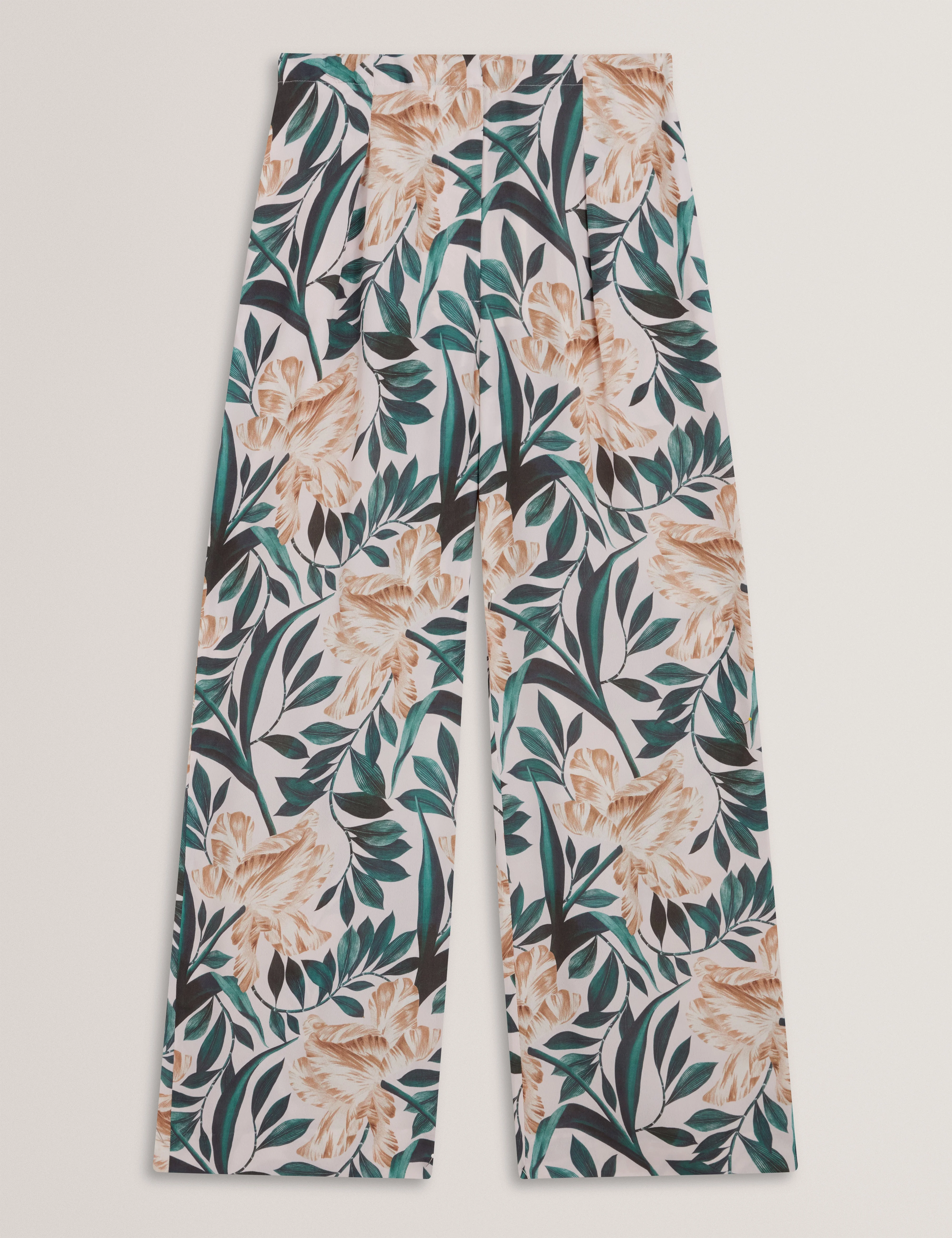 Griesha Printed Mid Rise Straight Leg Trouser Cream - Image 2