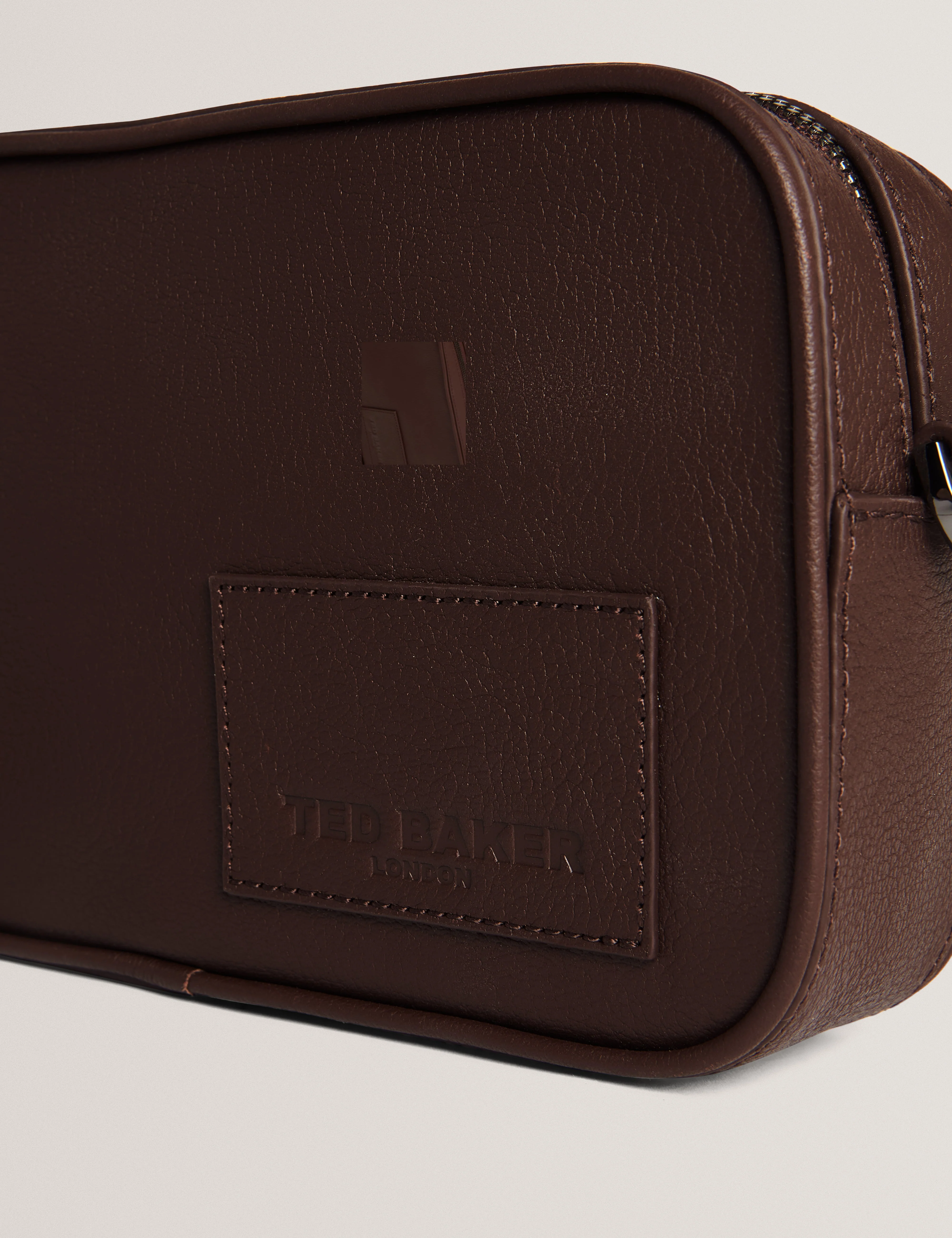 Grifin Leather Crossbody Bag Brown - Image 3