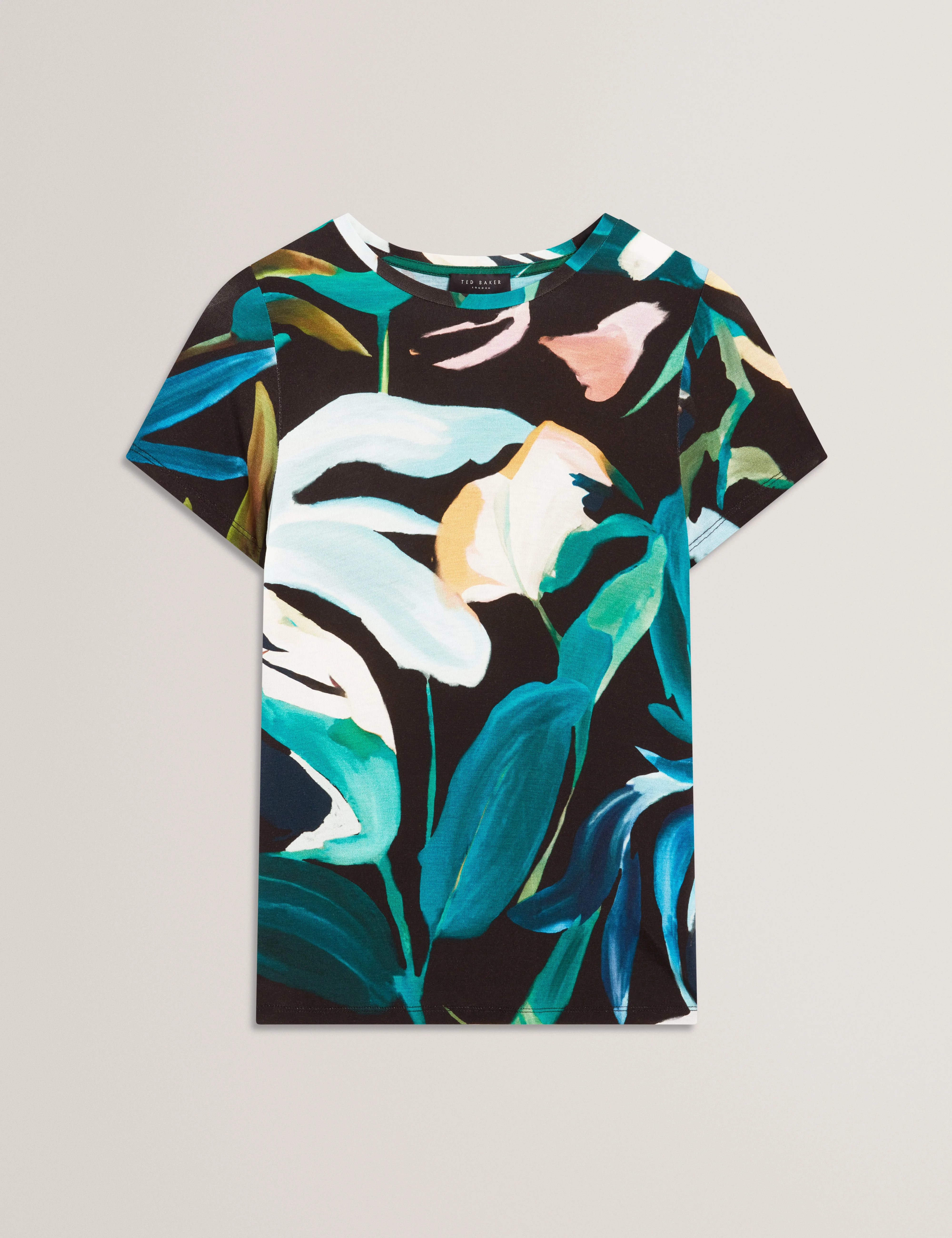 Haiiley Printed Fitted Short Sleeve Tee Black - Image 7