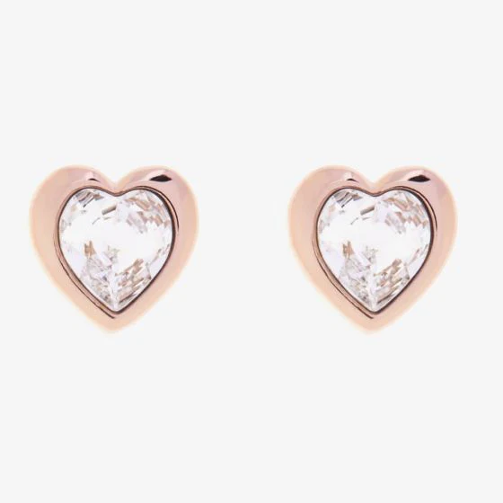 Han Crystal Heart Earring Gold - Image 3