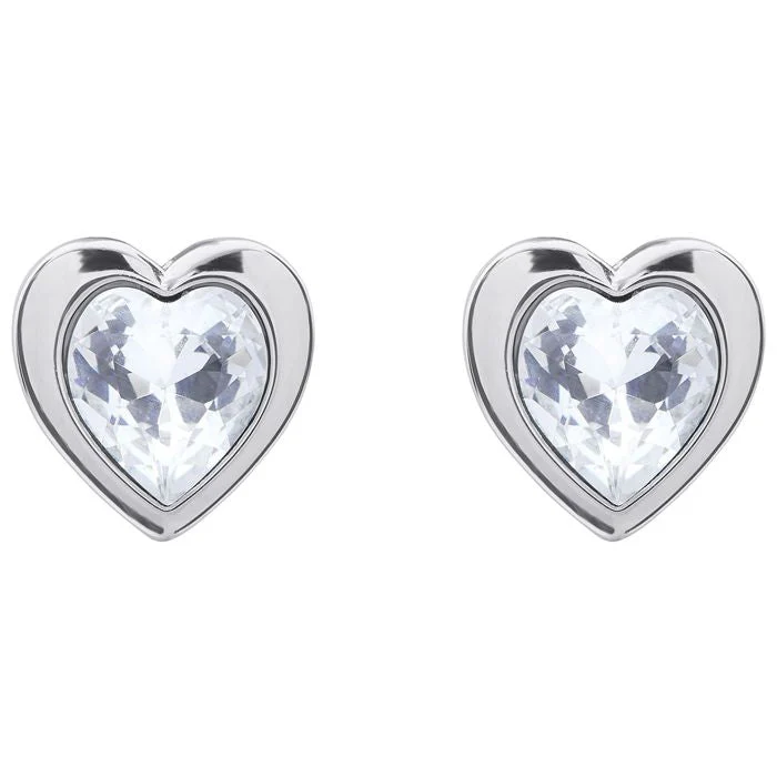 Han Crystal Heart Earring Silver - Image 3