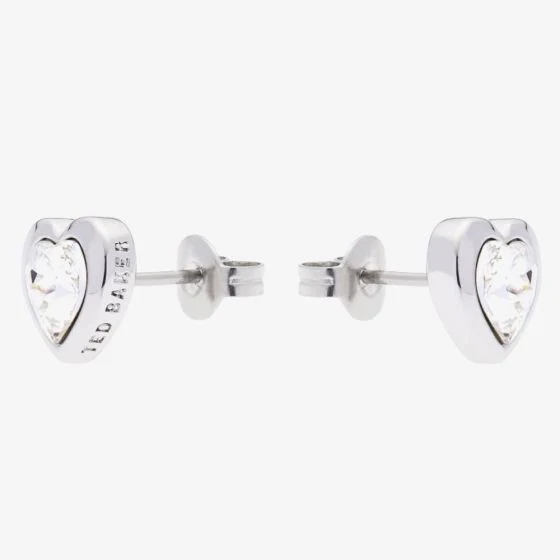 Han Crystal Heart Earring Silver - Image 4