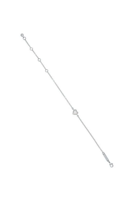 Hansa Crystal Heart Bracelet Silver - Image 3