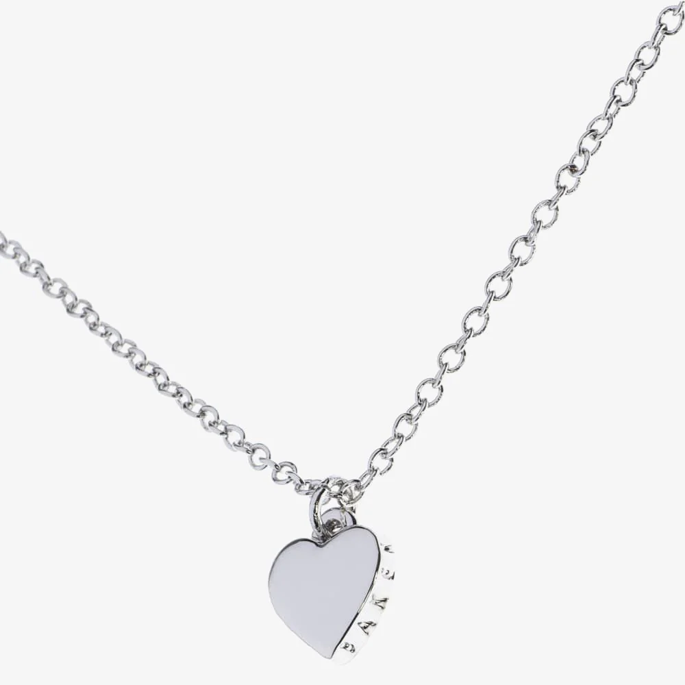 Hara Tiny Heart Pendant Necklace Silver - Image 3