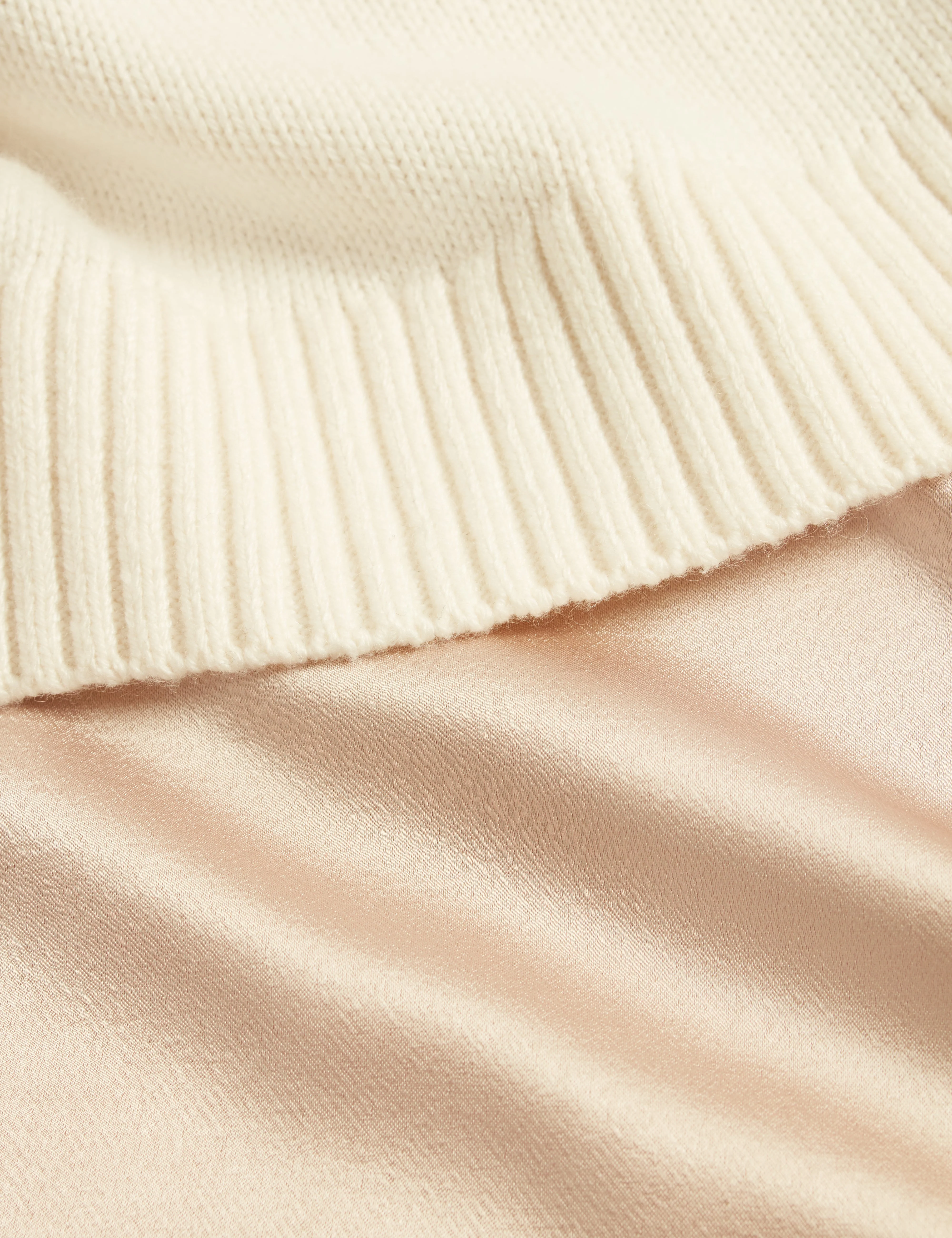Harisa 2 In 1 Knitted Jumper With Slip Dress Natural - Image 3