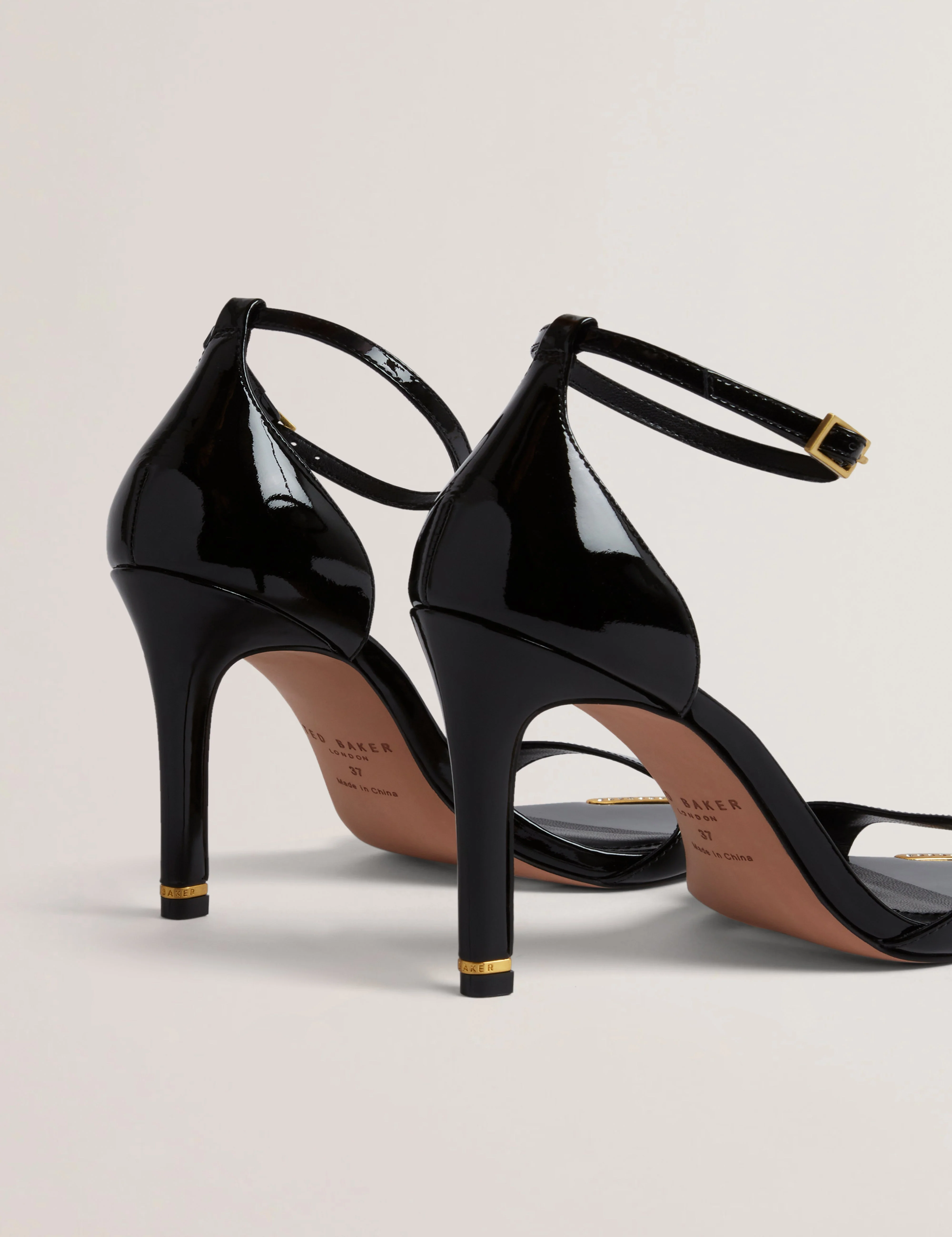 Helliy Leather Heeled Sandal Black - Image 5